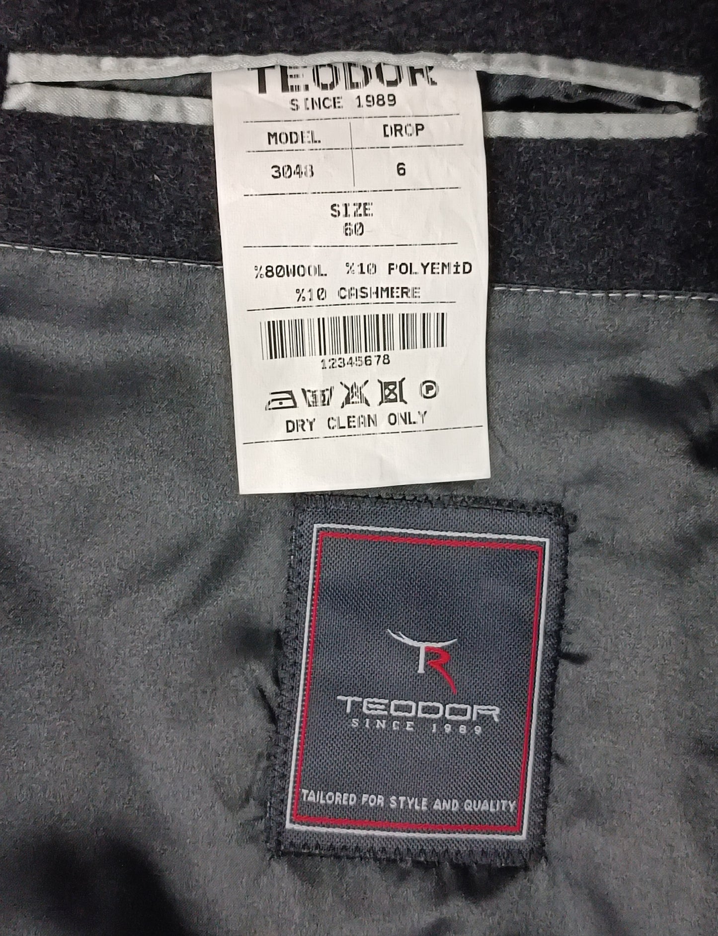 (3XL) Teodor Wool Coat Jacket вълнено кашмир палто, яке