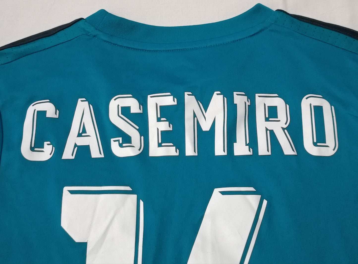 (ДЕТСКО) (Ръст 140-152см) Adidas Real Madrid #14 Casemiro 2017/18 Third Jersey тениска