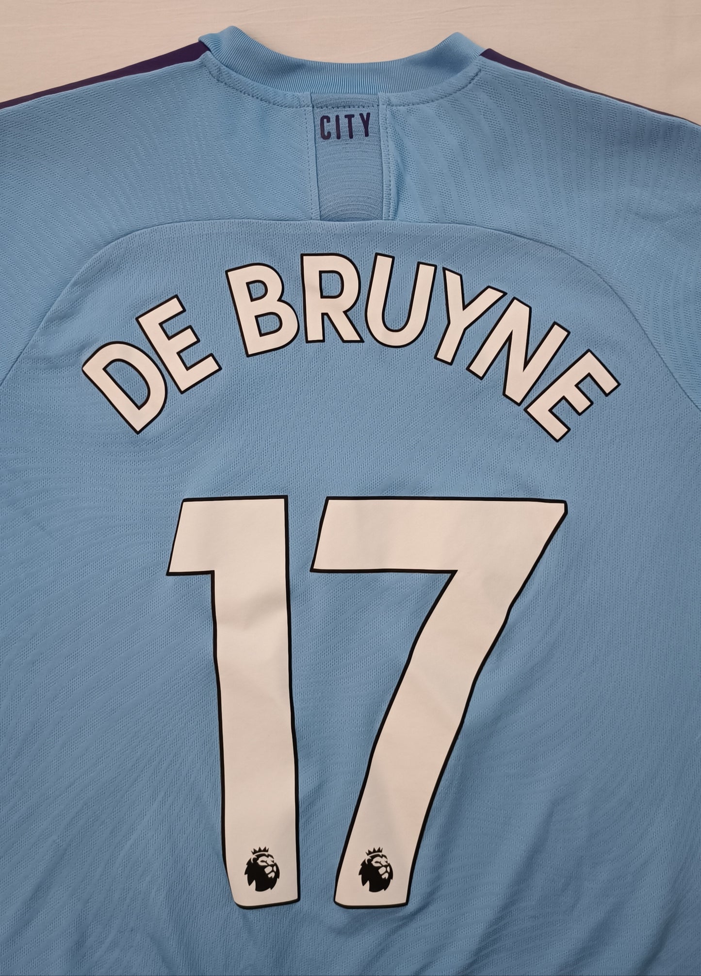 (ДЕТСКО) (Ръст 158-170см) Puma Manchester City #17 Kevin de Bruyne Home Jersey тениска