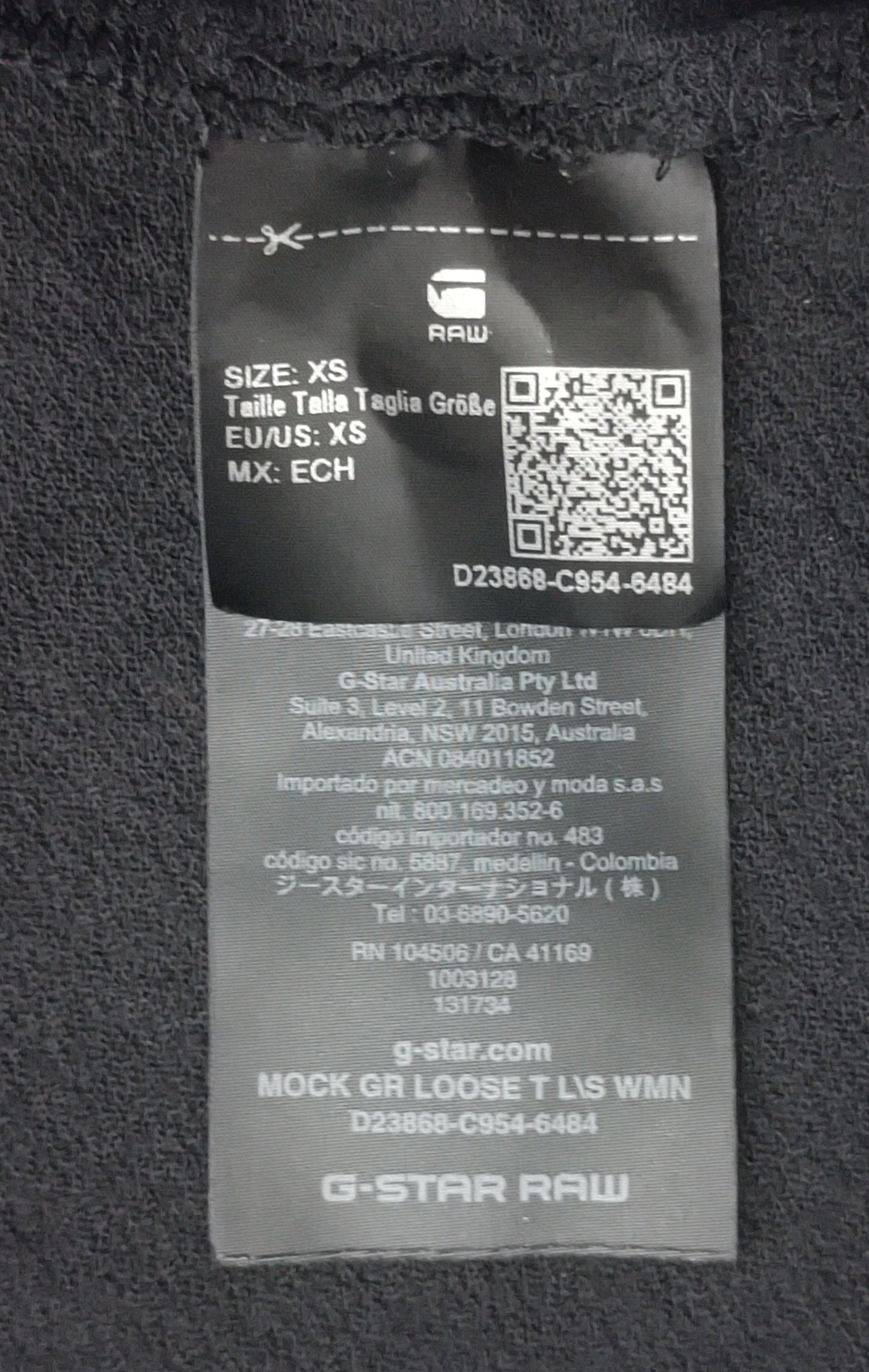 (ДАМСКО) (XS) G-STAR RAW Mock GR Loose Long Sleeve Top блуза