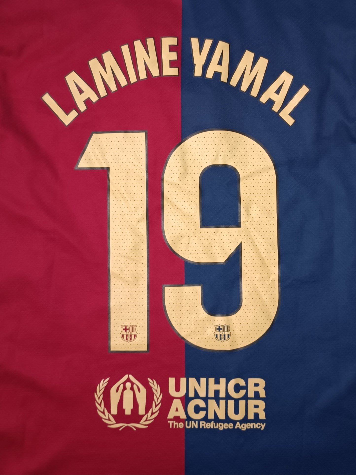 (S) Nike DRI-FIT FC Barcelona #19 Lamine Yamal 2024/25 Home Jersey тениска