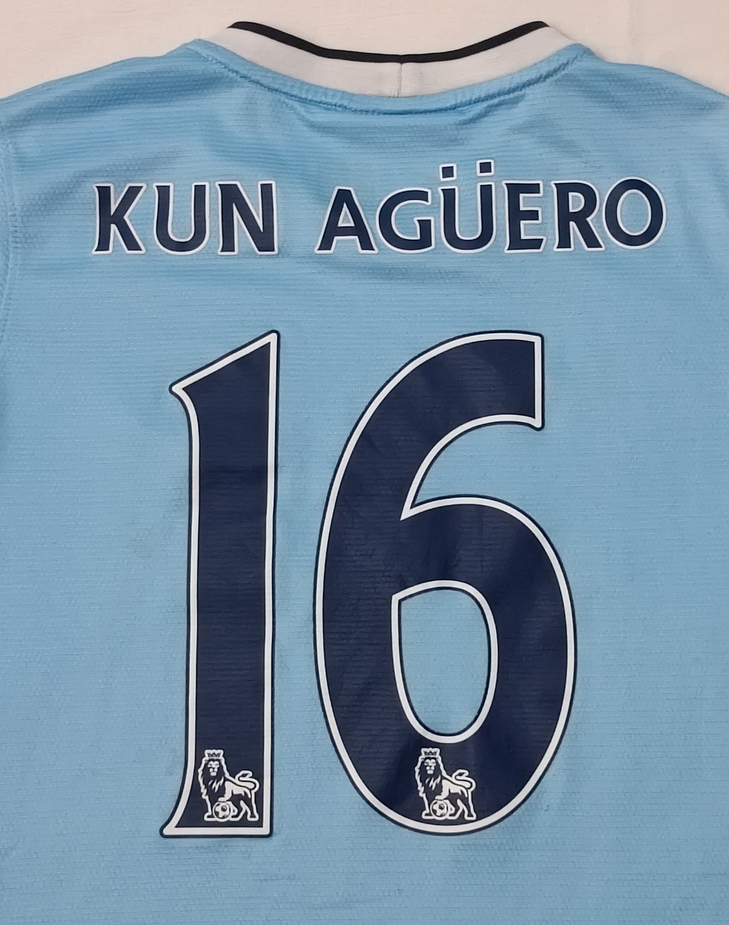 (ДЕТСКО) (Ръст 147-158см) Nike DRI-FIT Manchester City #16 kun Aguero Home Jersey тениска