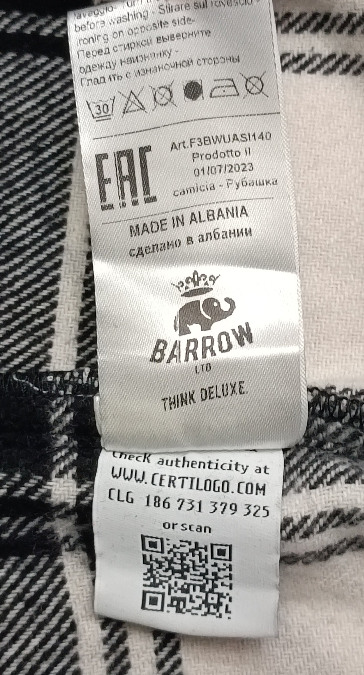 (M) Barrow Cotton Flannel Blend Shirt яке