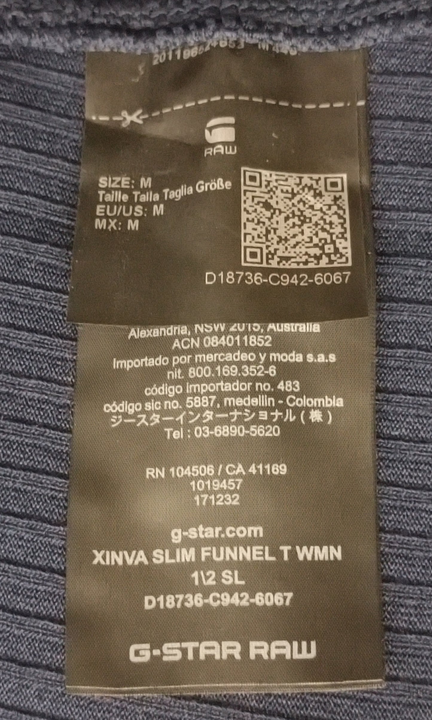 (ДАМСКО) (M) G-STAR RAW Xinva Slim Funnel Tee тениска
