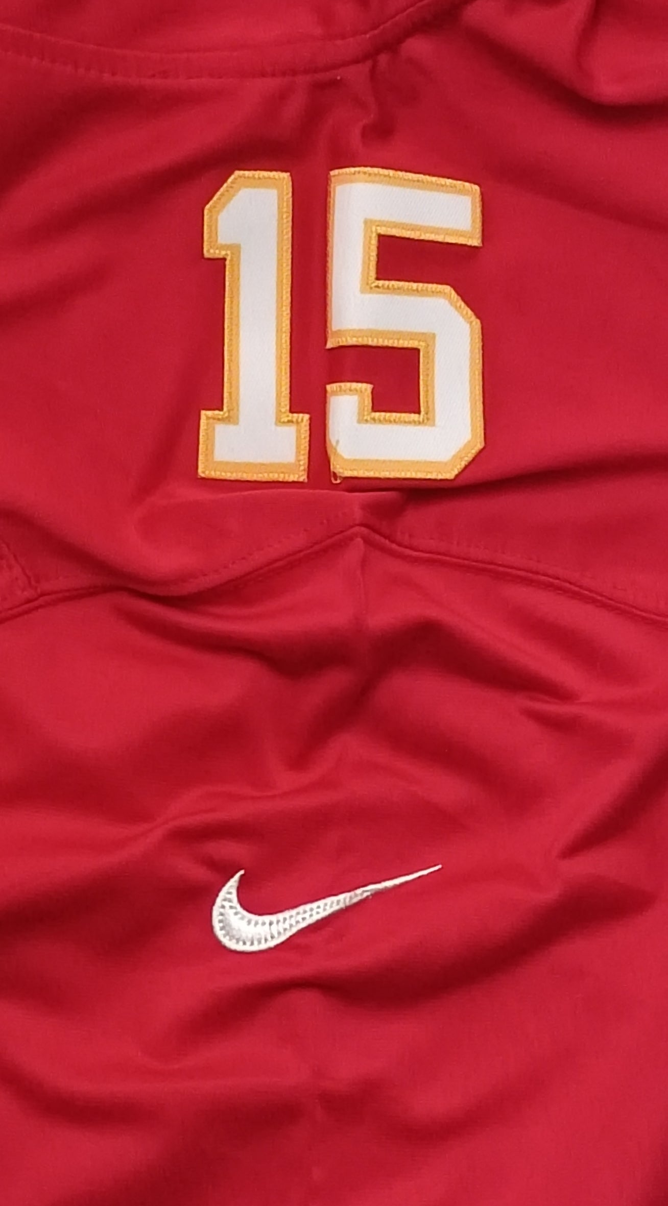 (M) Nike NFL Kansas City Chiefs #15 Mahomes Jersey тениска