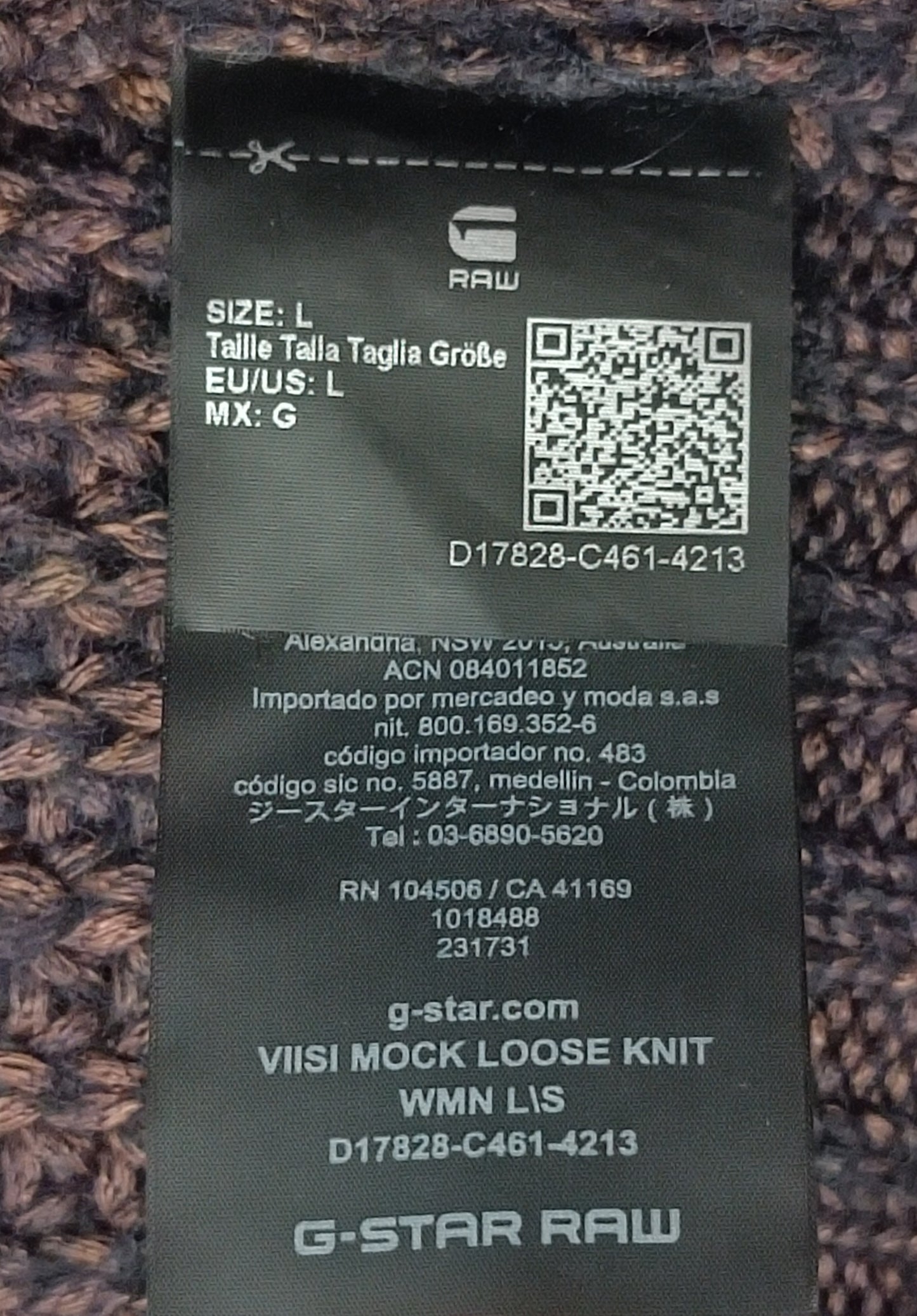 (ДАМСКО) (L) G-STAR RAW Viisi Mock Knit пуловер