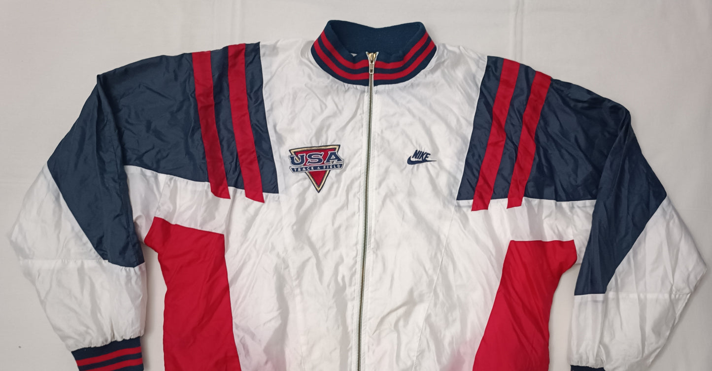 (L) Nike USA Official Track & Field 1992 Olympics Vintage Jacket яке