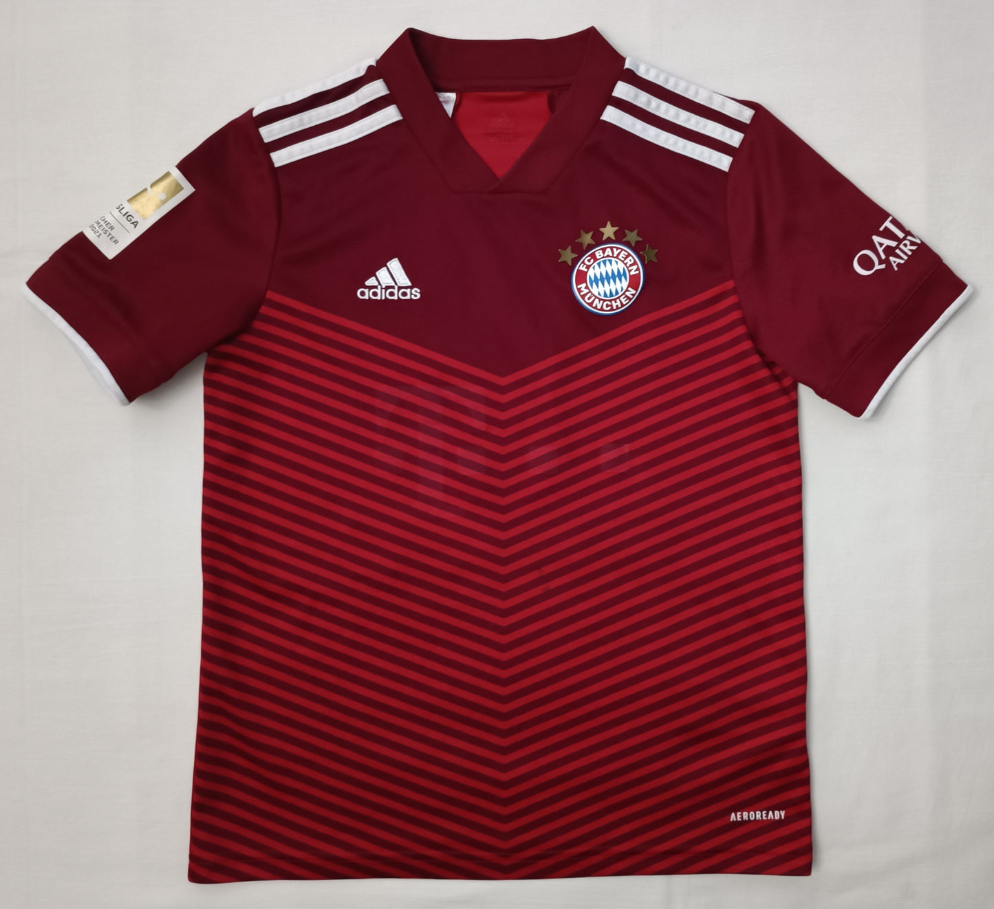 (ДЕТСКО) (Ръст 140-152см) Adidas Bayern Munchen #9 Lewandowski 2021/22 Home Jersey тениска