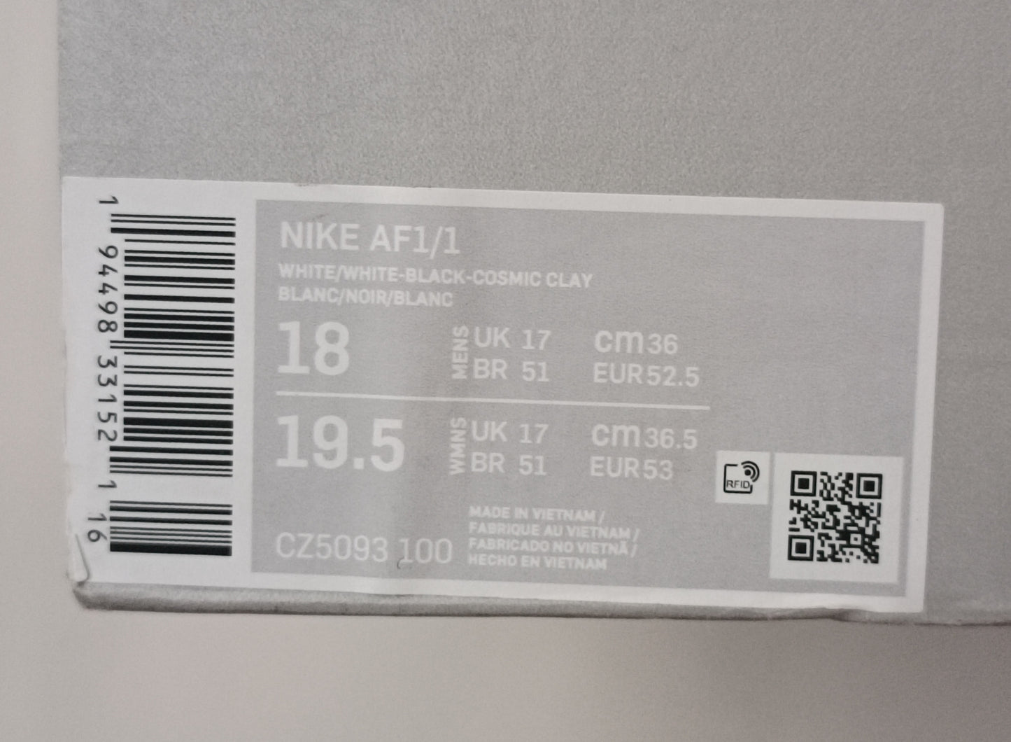 (52) Nike Air Force 1 AF1/1 Shoes спортни обувки