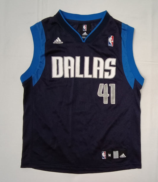 (ДЕТСКО) (Ръст 137-147см) Adidas Dallas Mavericks #41 Nowitzki Jersey потник