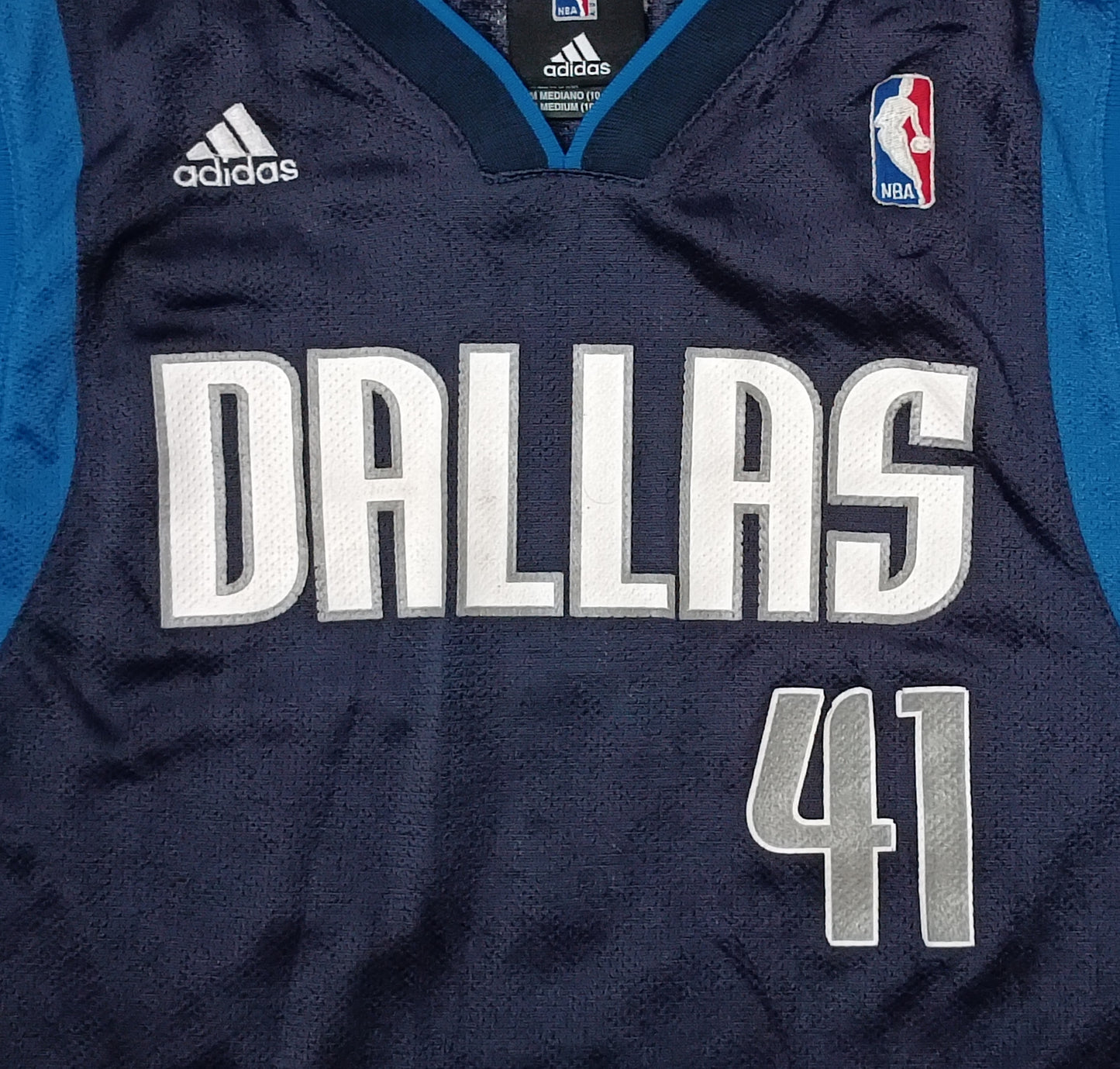 (ДЕТСКО) (Ръст 137-147см) Adidas Dallas Mavericks #41 Nowitzki Jersey потник