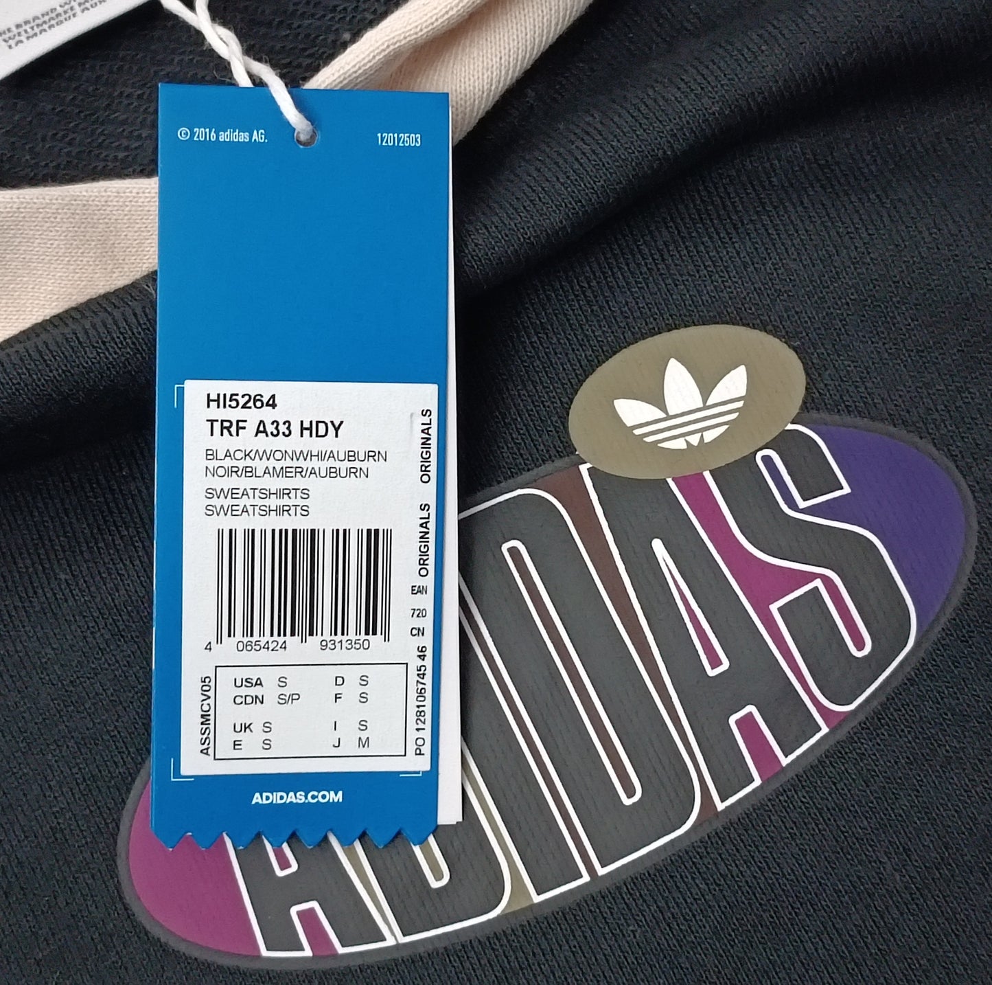 (S) Adidas Originals Trefoil Colorblock Hoodie горнище