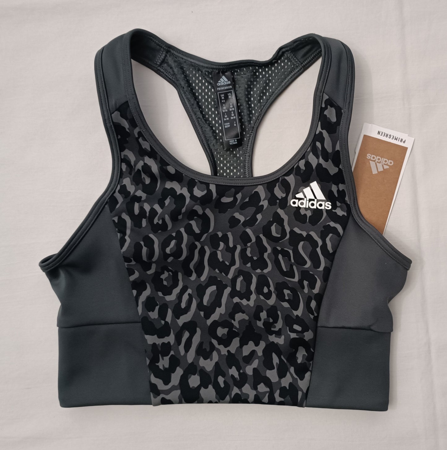 (ДАМСКО) (XS) Adidas Aeroready Designed 2 Move Leopard Bra бюстие