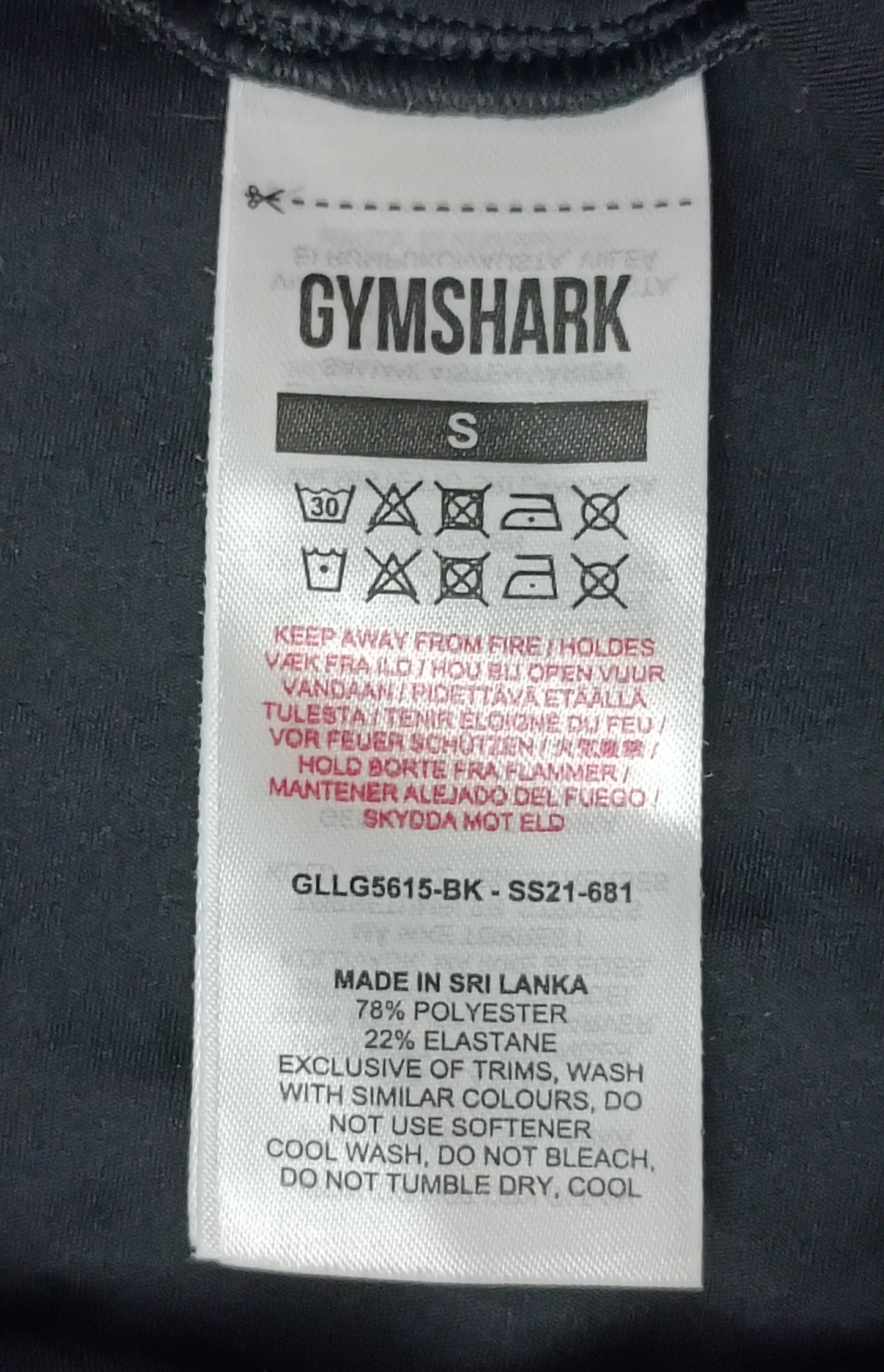 (ДАМСКО) (S) Gymshark 3/4 Tights клин