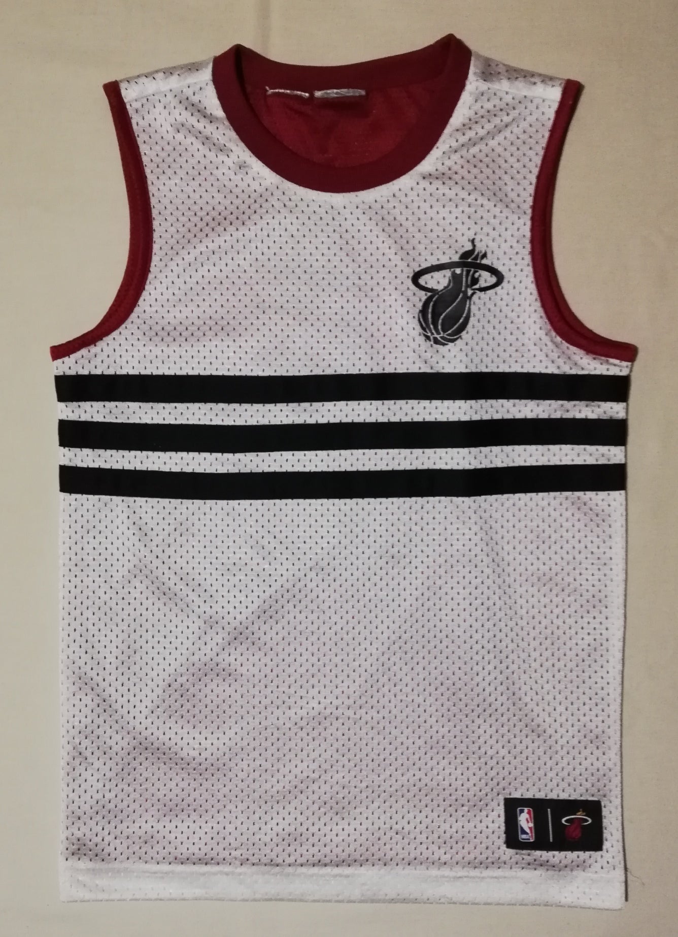 (ДЕТСКО) (Ръст 137-147см) Adidas NBA Miami Heat двулицев потник