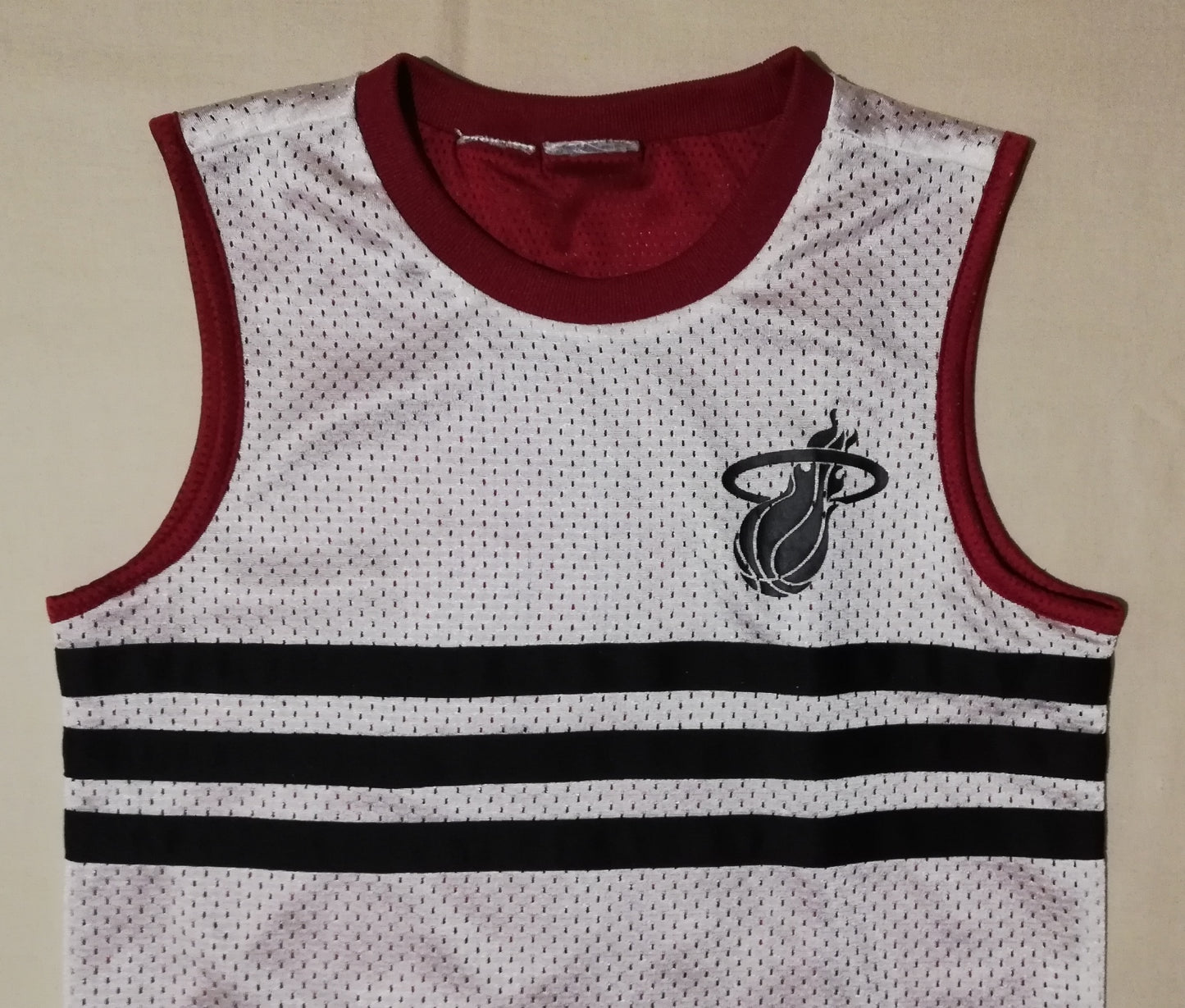 (ДЕТСКО) (Ръст 137-147см) Adidas NBA Miami Heat двулицев потник