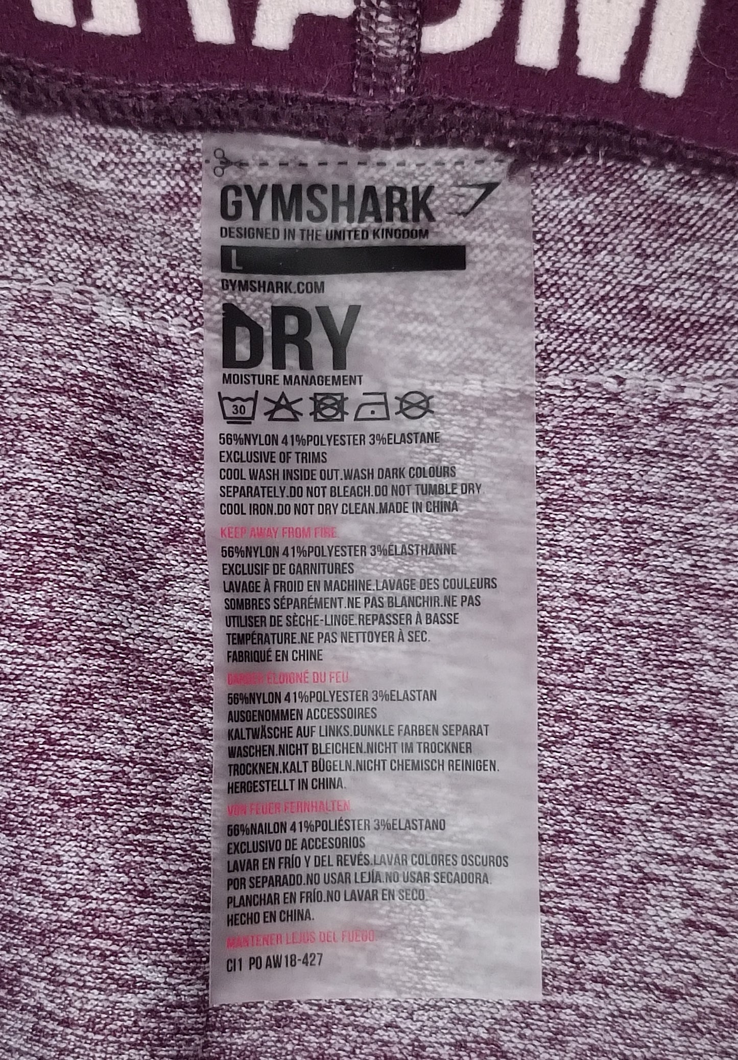 (ДАМСКО) (L) Gymshark Seamless Tights клин