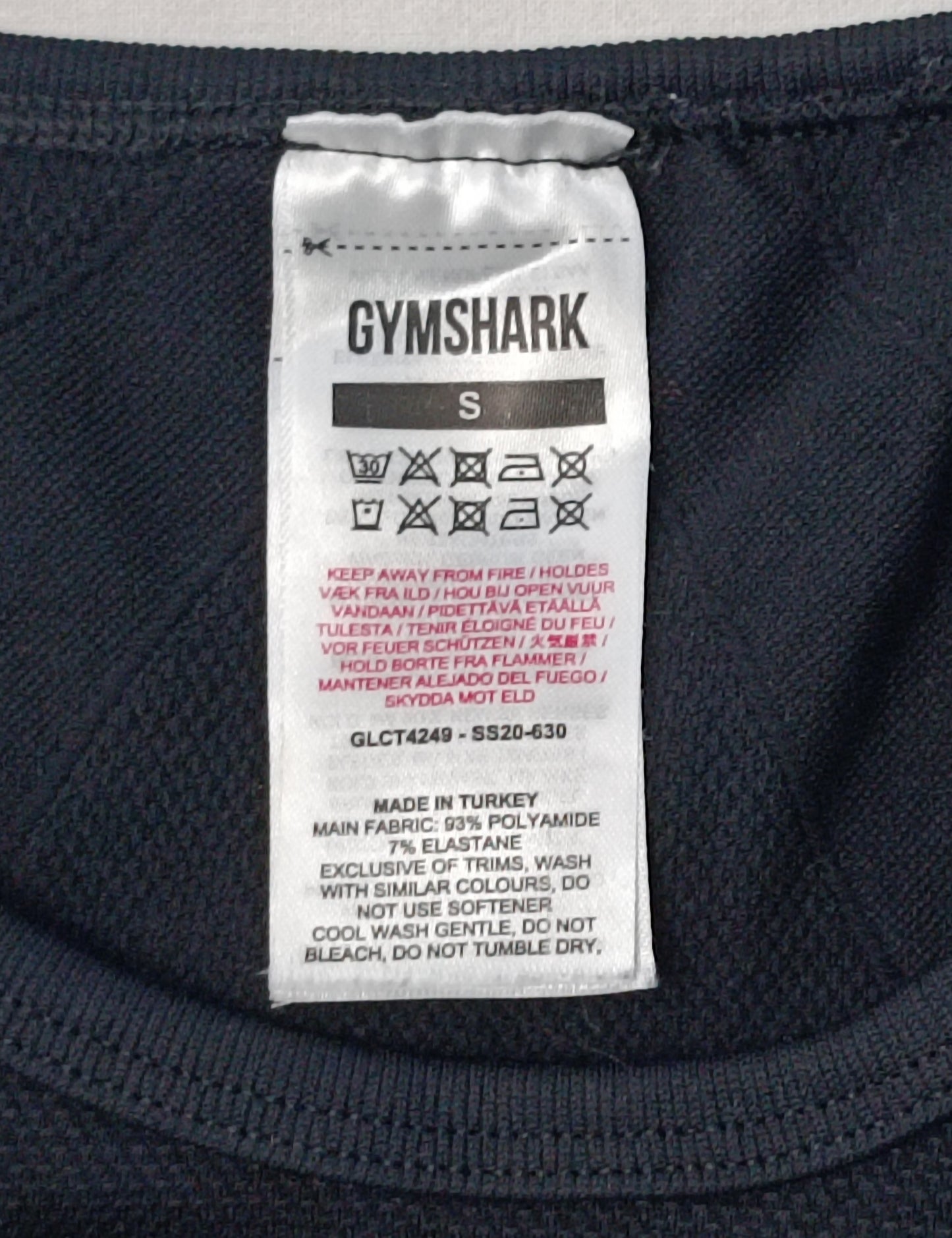 (ДАМСКО) (S) Gymshark Seamless Cropped Long Sleeve Top блуза