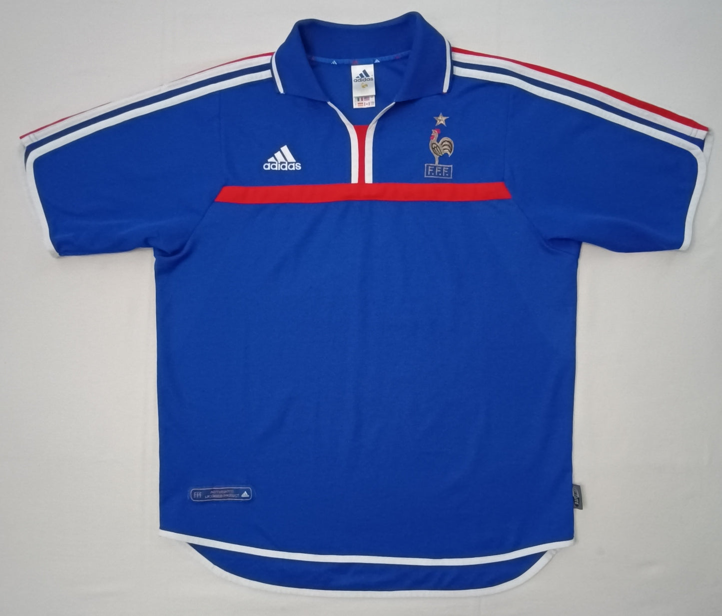 (L) Adidas FFF France 1999 Home Jersey тениска
