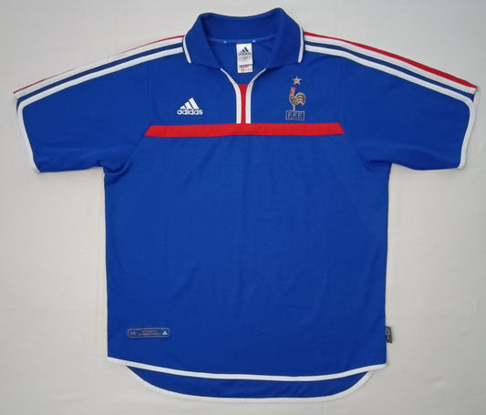 (L) Adidas FFF France 1999 Home Jersey тениска