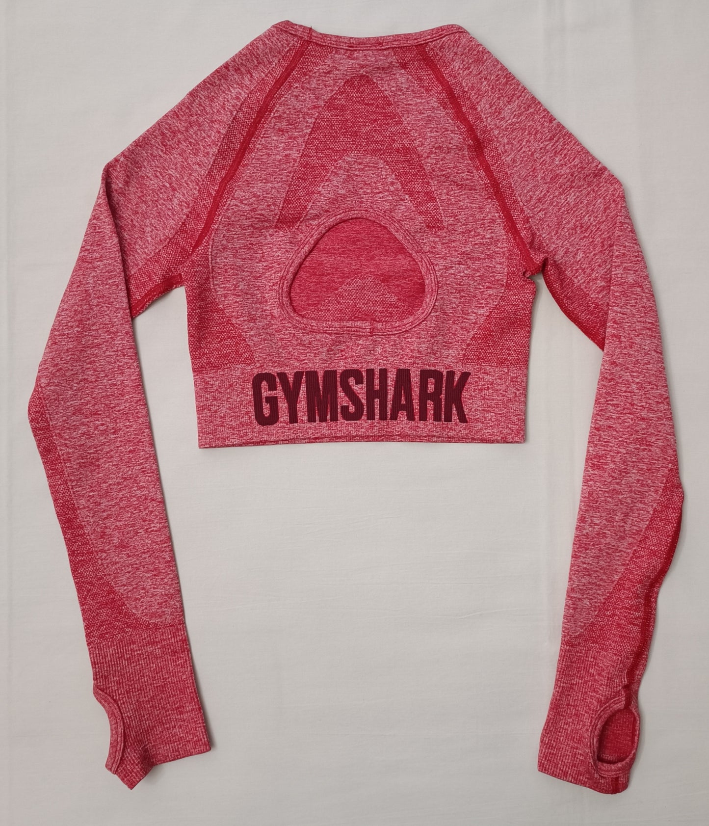 (ДАМСКО) (XS) Gymshark Seamless Cropped Long Sleeve Top блуза