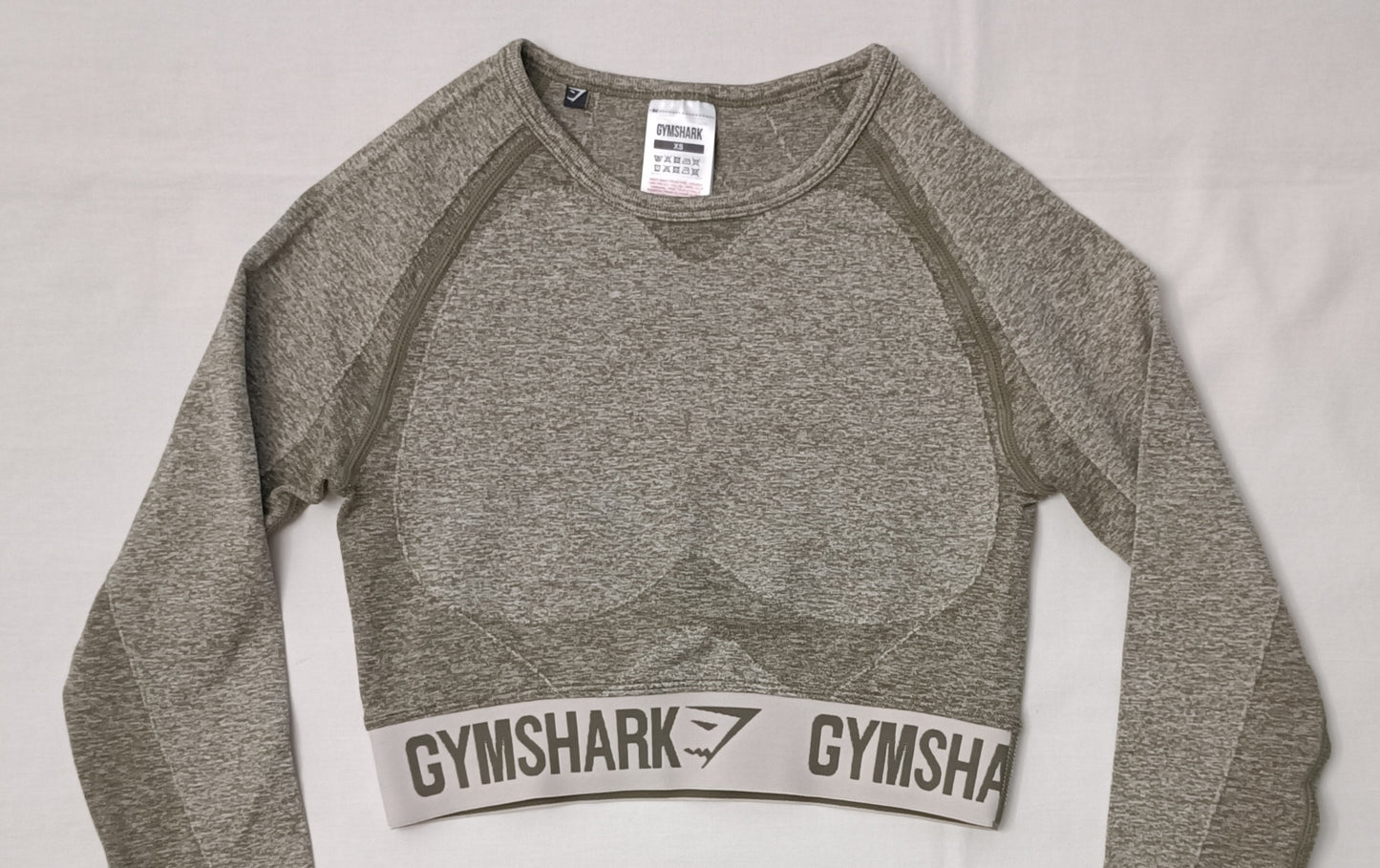 (ДАМСКО) (XS) Gymshark Seamless Cropped Long Sleeve блуза