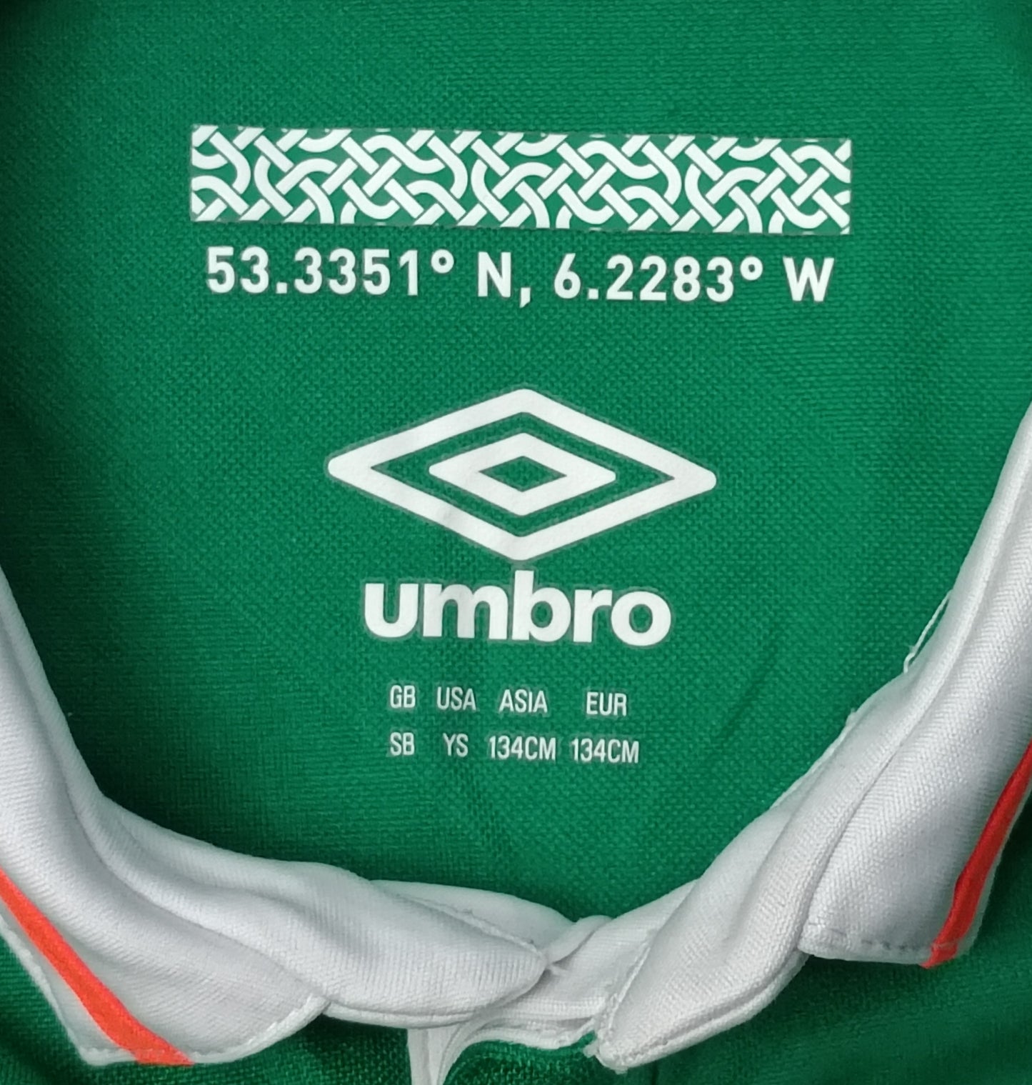 (ДЕТСКО) (Ръст 128-137см) Umbro Ireland 2016/17 Home Jersey тениска