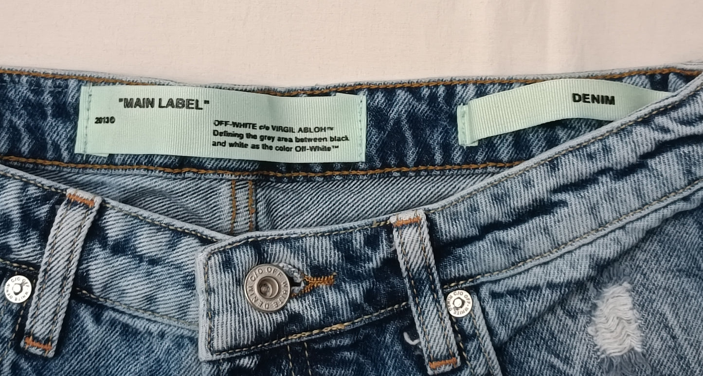 (ДАМСКО) (S) Off-White Shorts къси дънкови панталонки