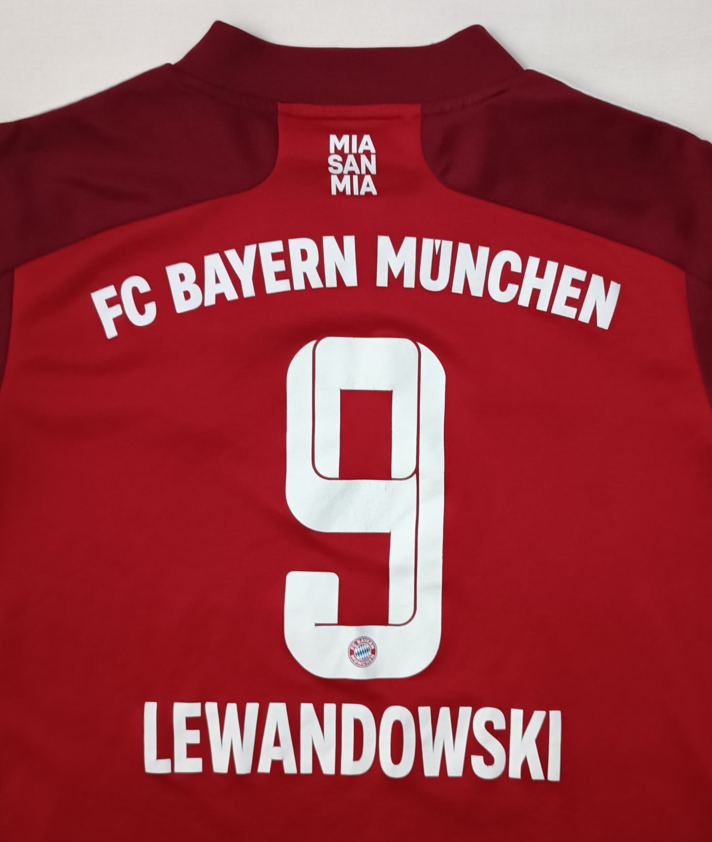 (ДЕТСКО) (Ръст 140-152см) Adidas Bayern Munchen #9 Lewandowski 2021/22 Home Jersey тениска