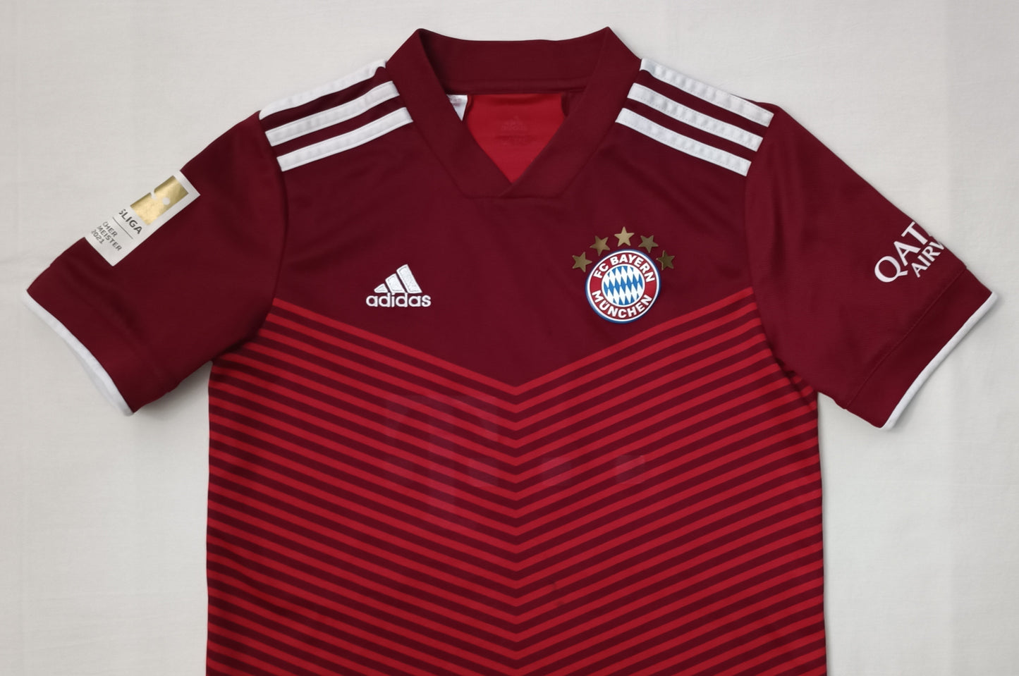 (ДЕТСКО) (Ръст 140-152см) Adidas Bayern Munchen #9 Lewandowski 2021/22 Home Jersey тениска