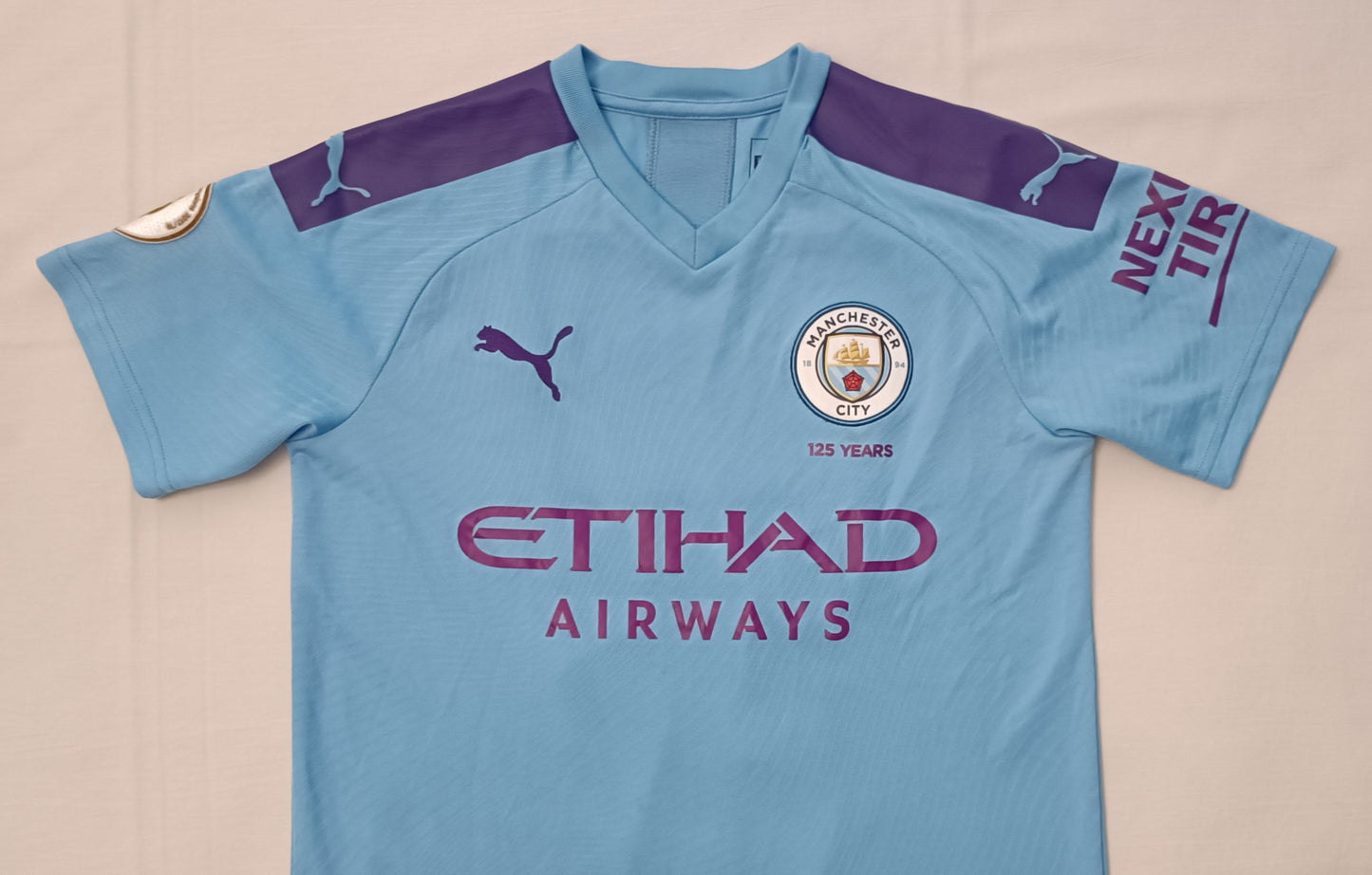(ДЕТСКО) (Ръст 158-170см) Puma Manchester City #17 Kevin de Bruyne Home Jersey тениска