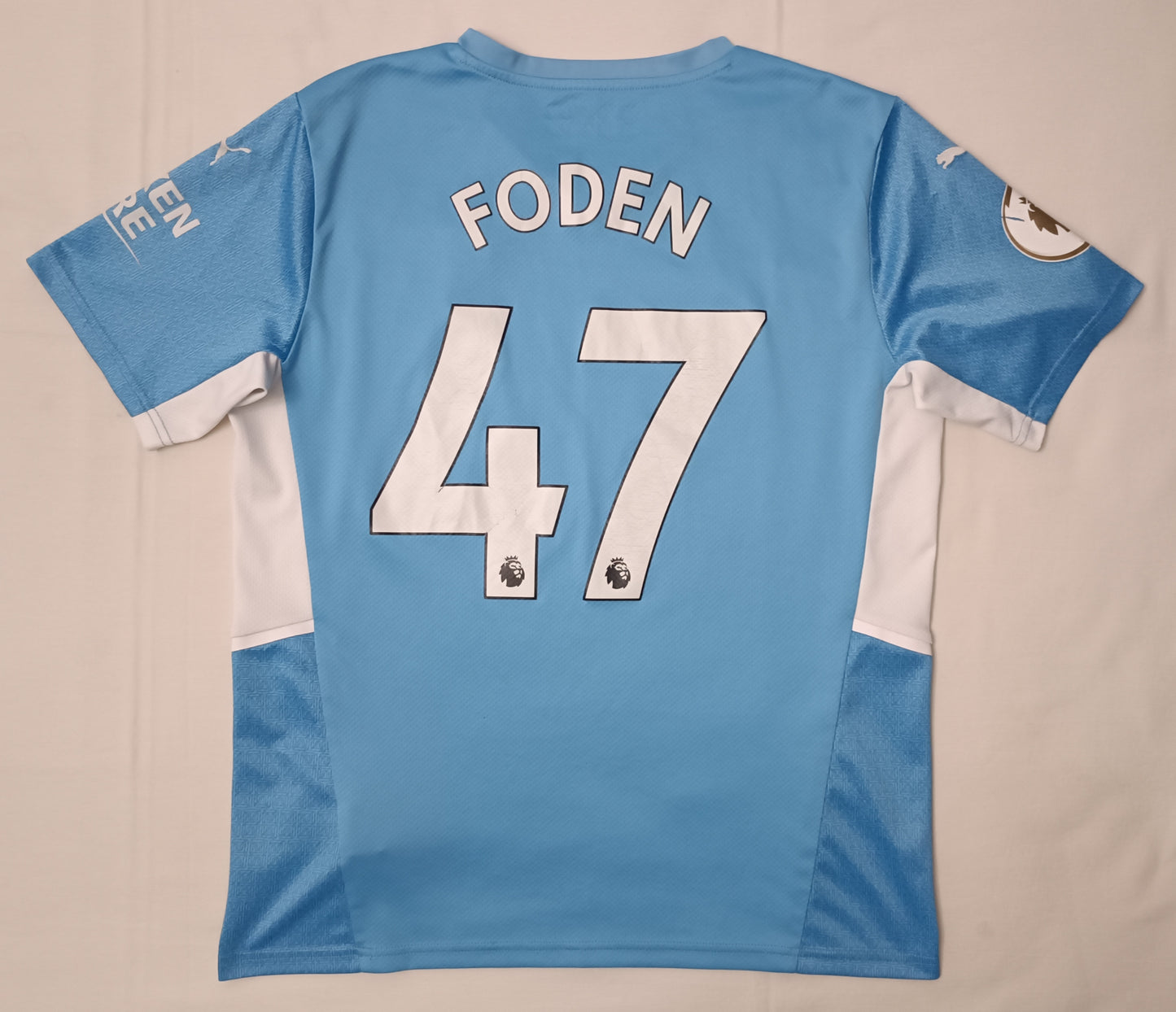 (L) Puma Manchester City #47 Foden 2021/22 Home Jersey тениска