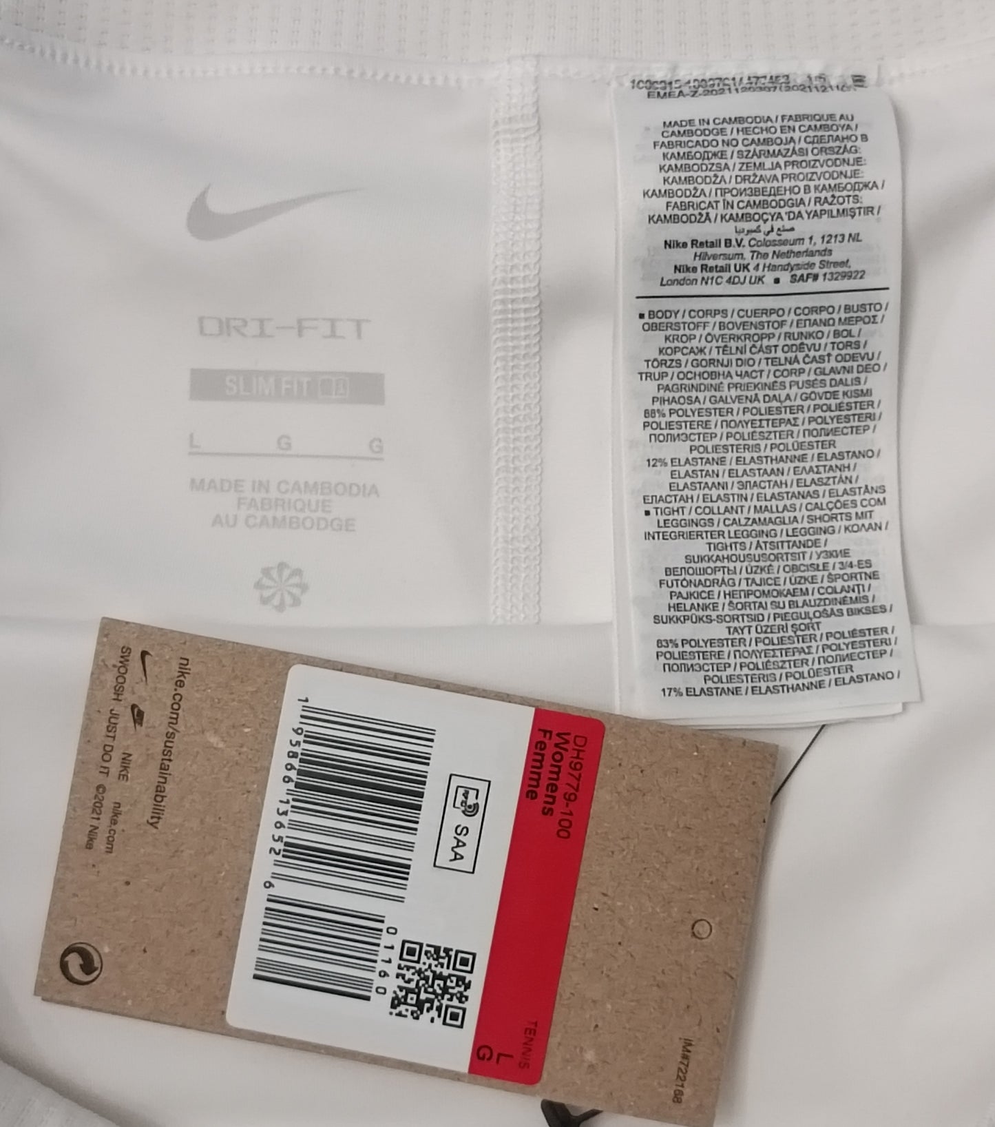 (ДАМСКО) (L) Nike Court DRI-FIT Victory 2in1 Skirt пола с клин 2в1