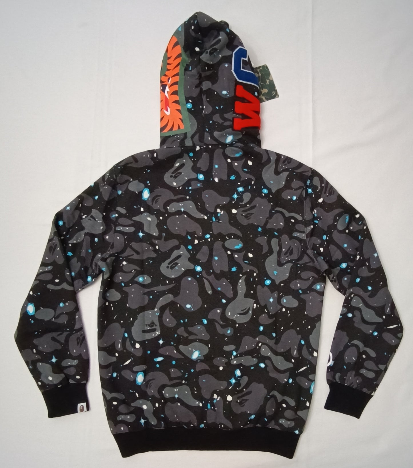 (M) A Bathing Ape Bape Space Camo Shark Full Zip Hoodie Sweatshirt горнище
