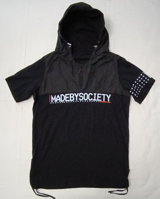 (L) Made By Society Short Sleeve Hoodie горнище