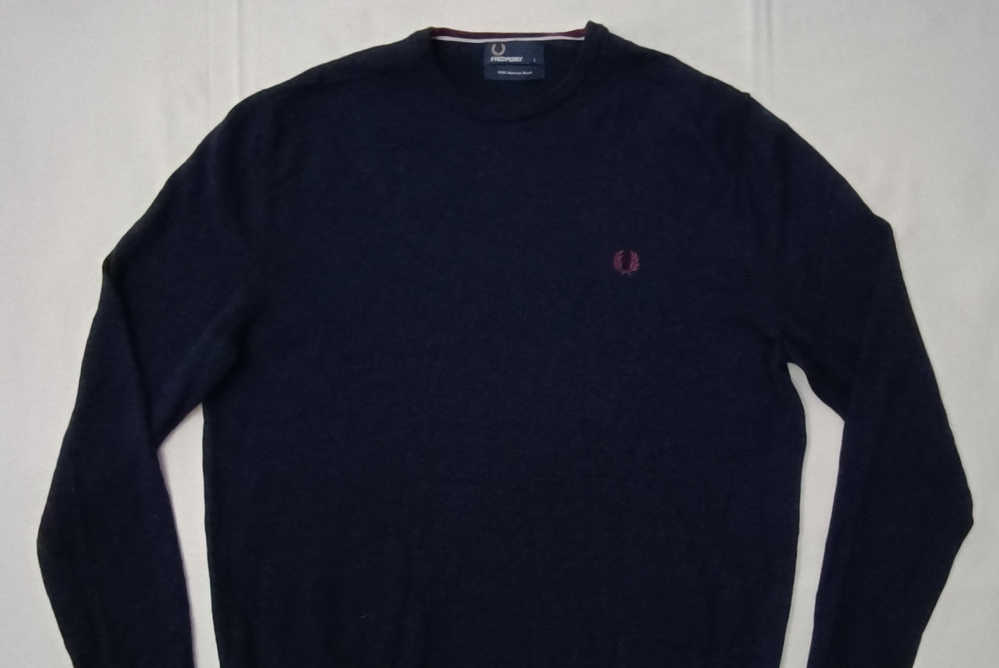 (L) Fred Perry Merino Wool Pullover мерино вълнен пуловер