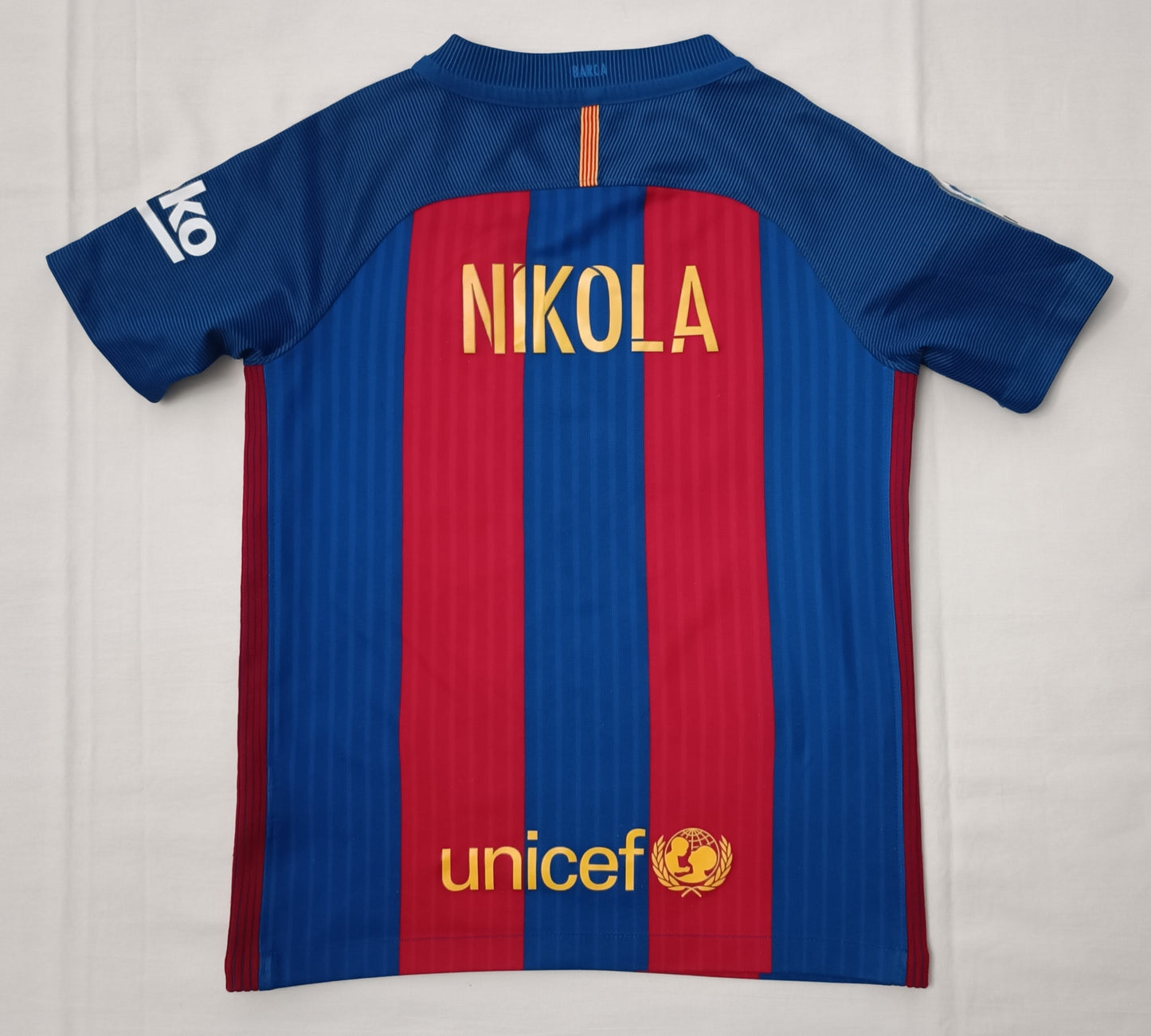 (ДЕТСКО) (Ръст 122-128см) Nike DRI-FIT FC Barcelona Nikola Home Jersey + Shorts екип (тениска и шорти)
