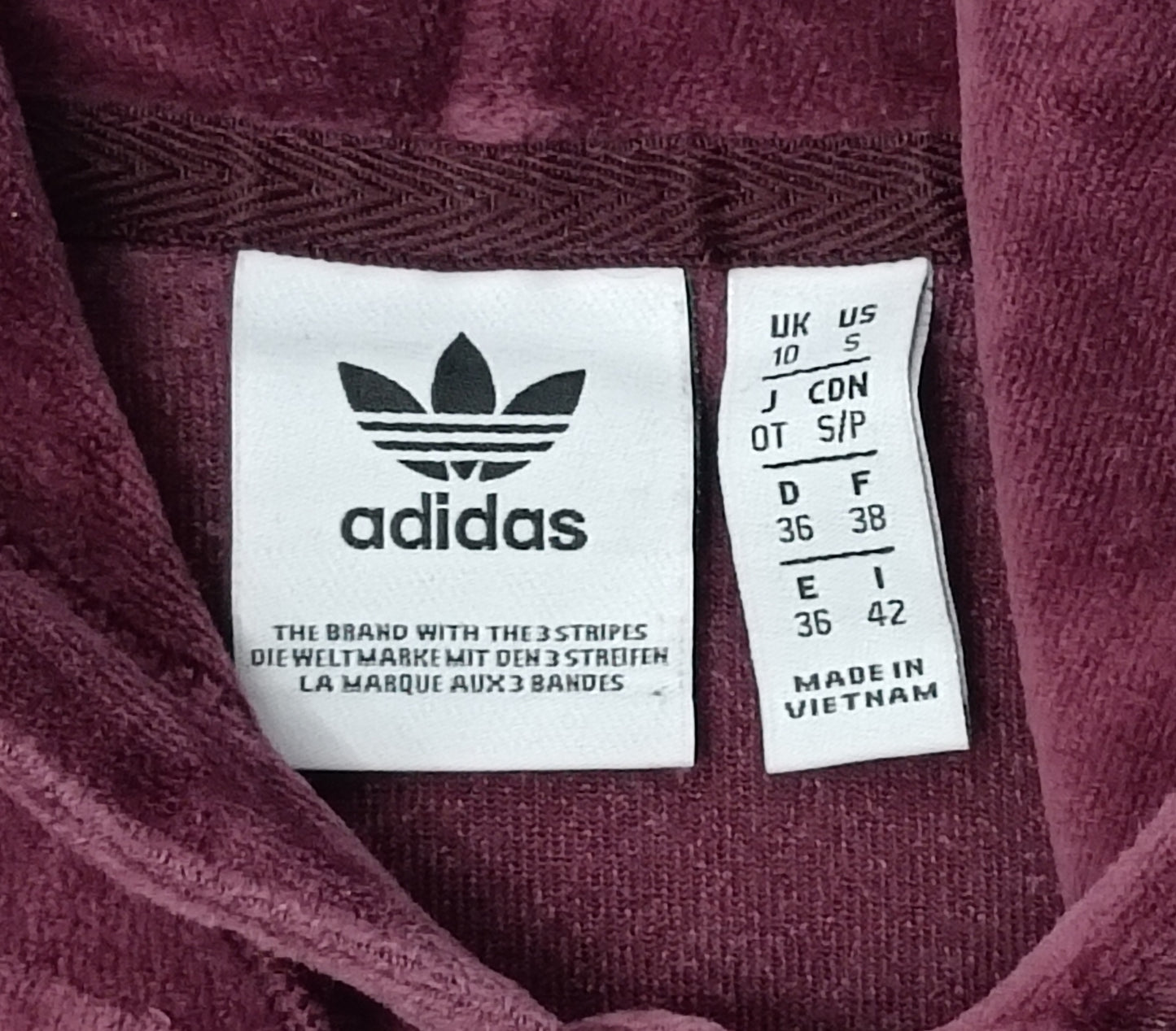 (ДАМСКО) (S) Adidas Originals Velour Hoodie горнище