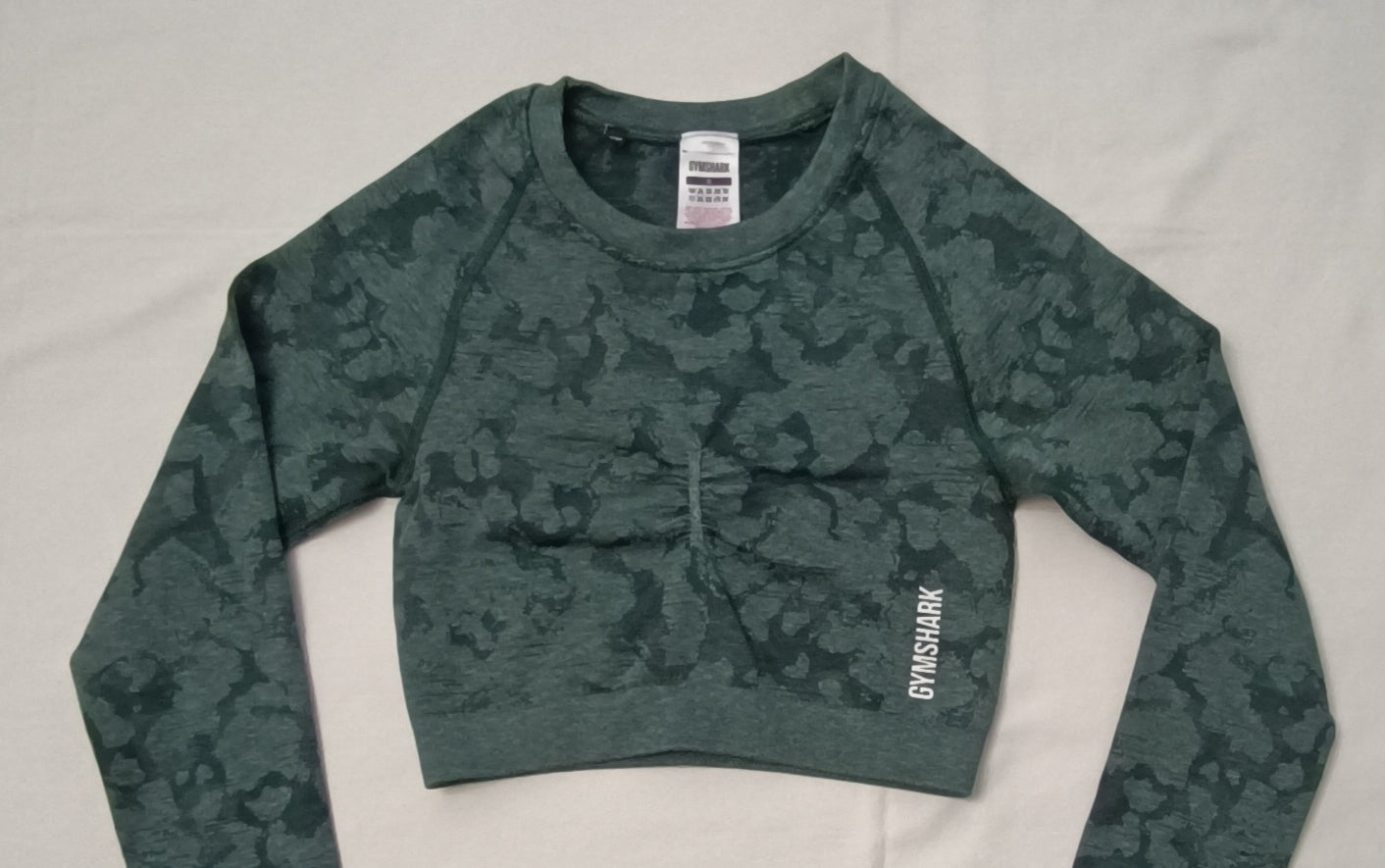 (ДАМСКО) (S) Gymshark Seamless Cropped Long Sleeve Top блуза