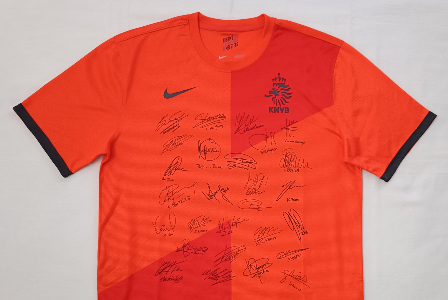 (L) Nike DRI-FIT Netherlands Squad Signed Home Jersey тениска