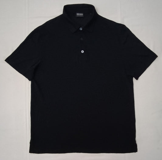 (L) Zegna High Performance Wool Polo Shirt тениска