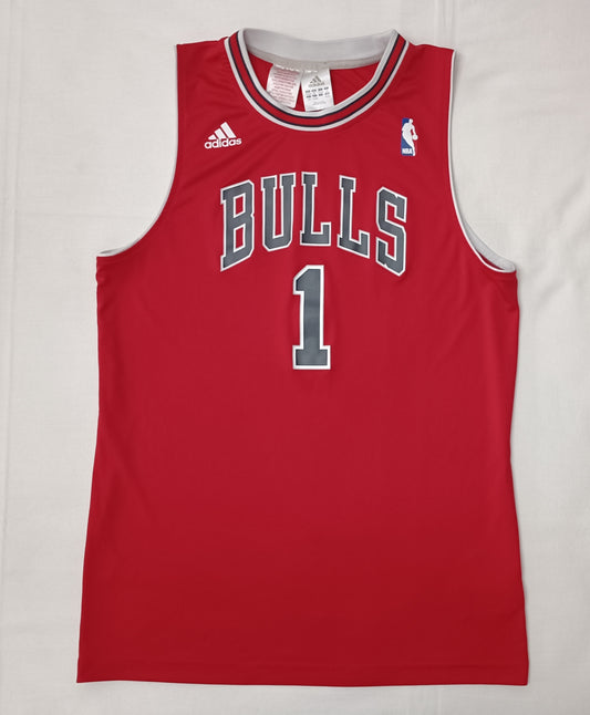 (ДЕТСКО) (Ръст 158-170см) Adidas NBA Chicago Bulls #1 Rose Jersey потник