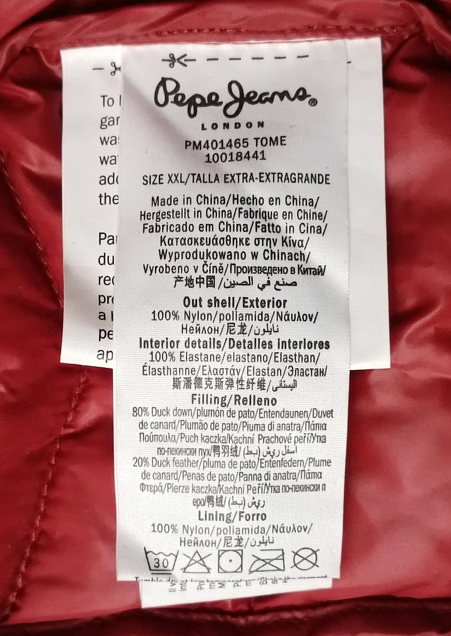 (2XL) Pepe Jeans Down Puffer Vest пухен елек