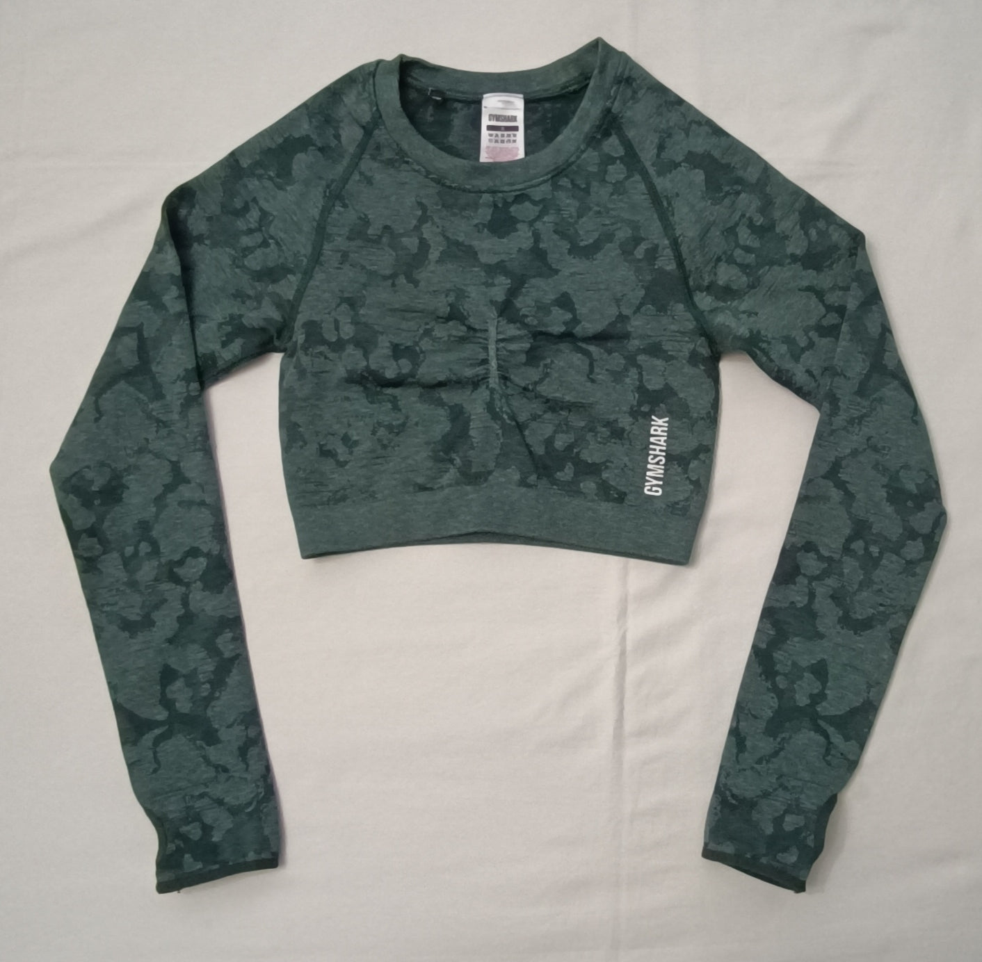 (ДАМСКО) (S) Gymshark Seamless Cropped Long Sleeve Top блуза
