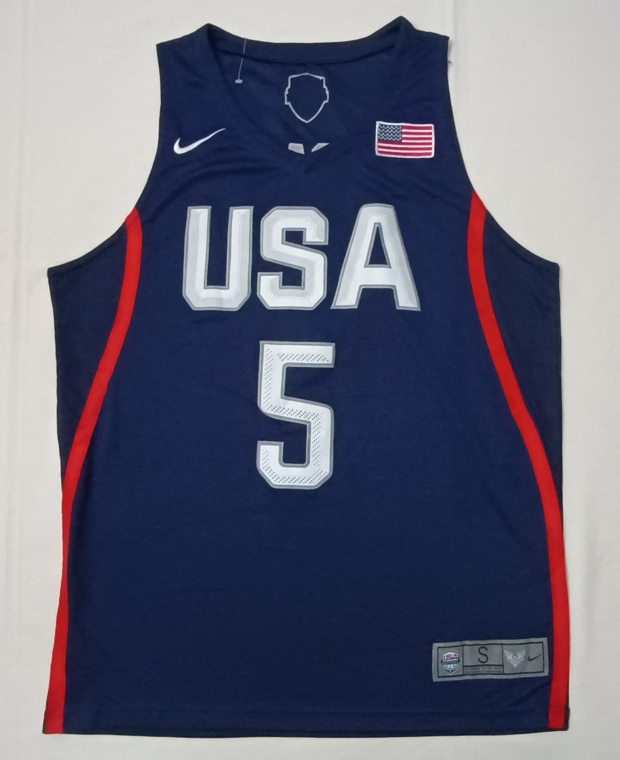 (S) Nike USA #5 Durant Jersey потник
