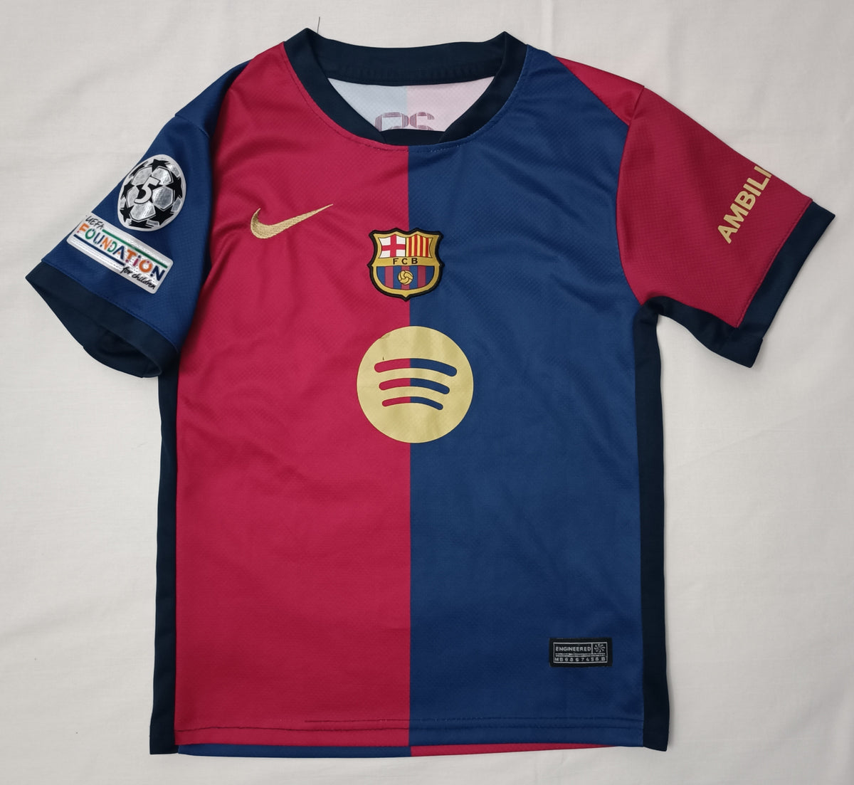 (ДЕТСКО) (Ръст 147-158см) Nike DRI-FIT FC Barcelona #19 Lamine Yamal 2024/25 Home Jersey тениска