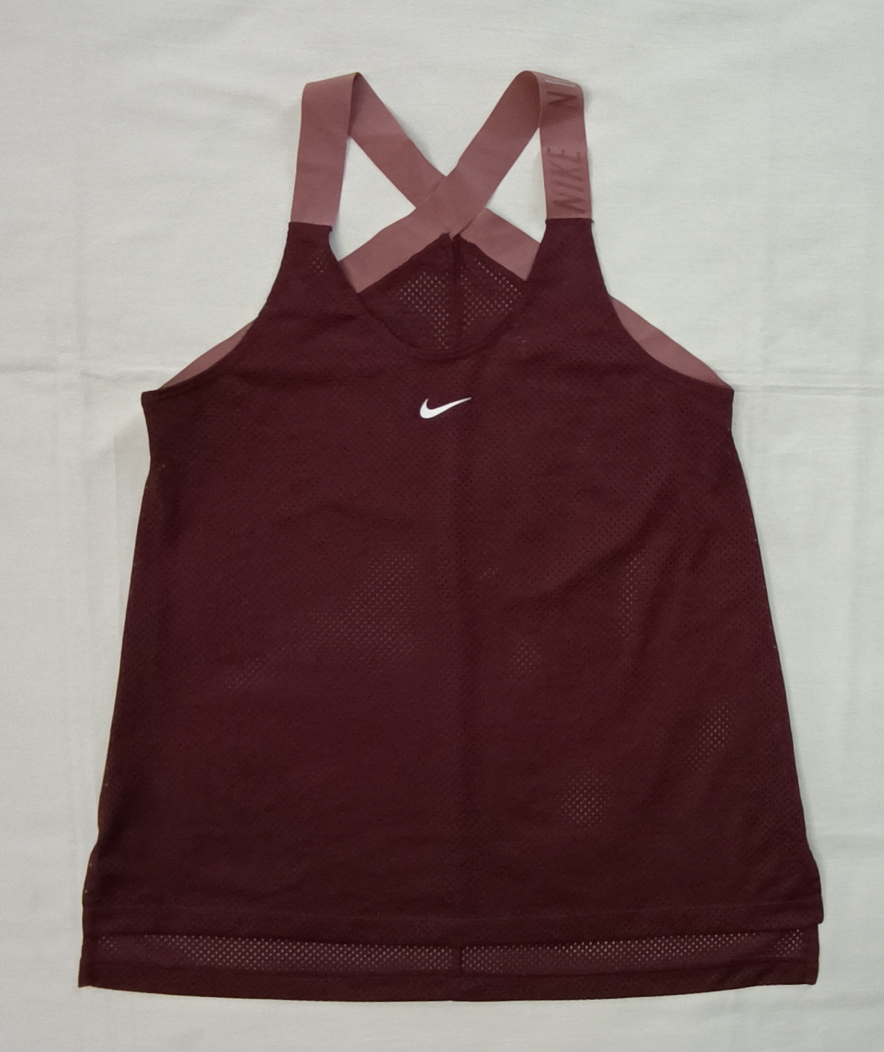 (ДАМСКО) (XS) Nike DRI-FIT Mesh Crossover Tank Top потник