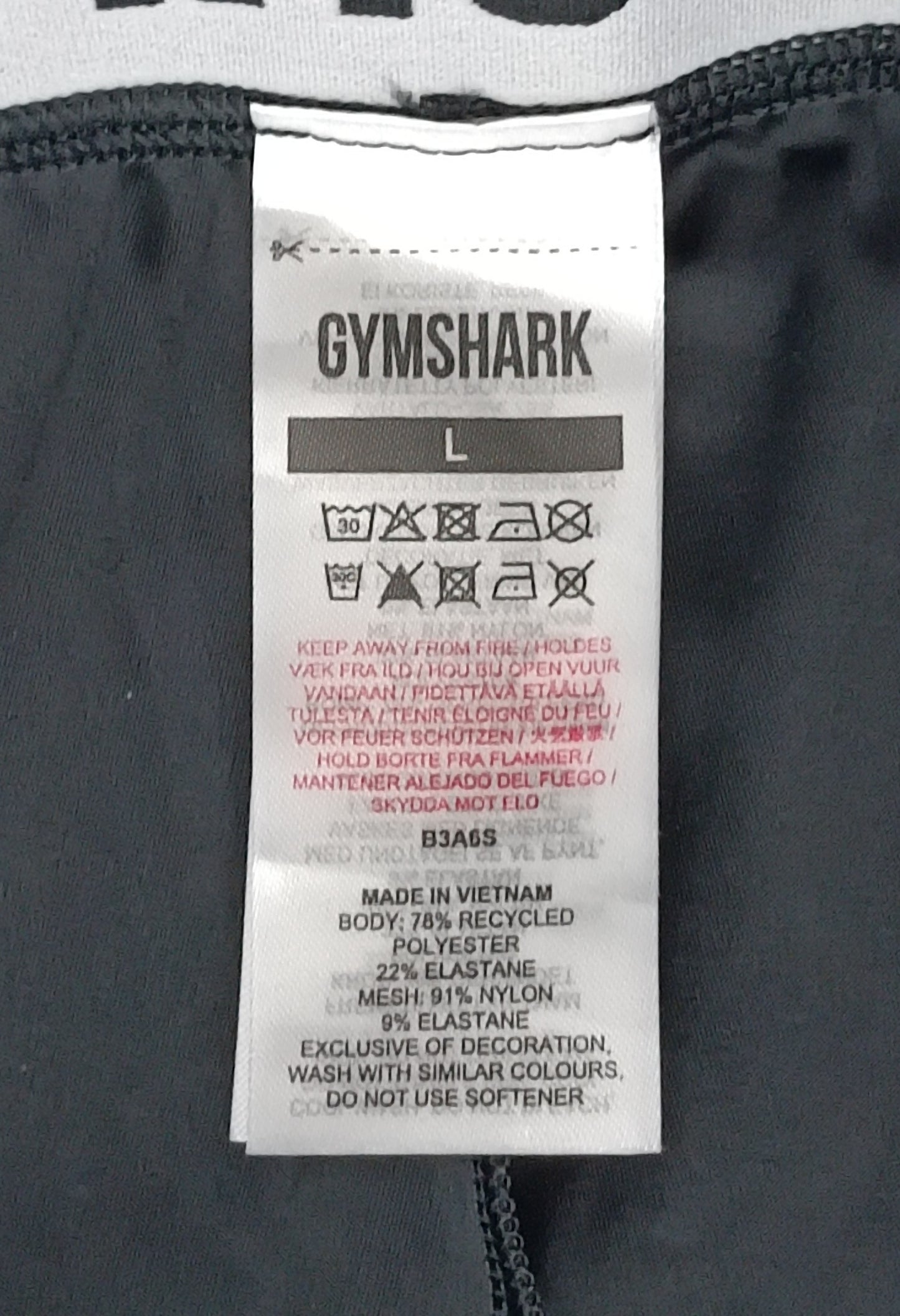 (ДАМСКО) (L) Gymshark Training Brandmark Leggings клин