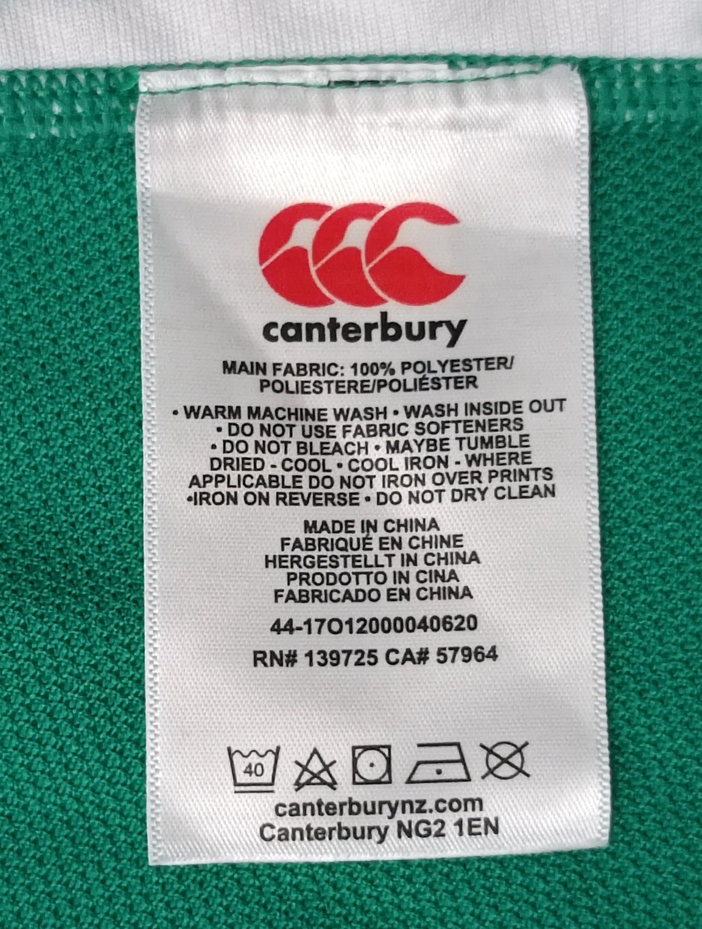 (L) Canterbury Ireland Rugby 2019 Home Jersey тениска