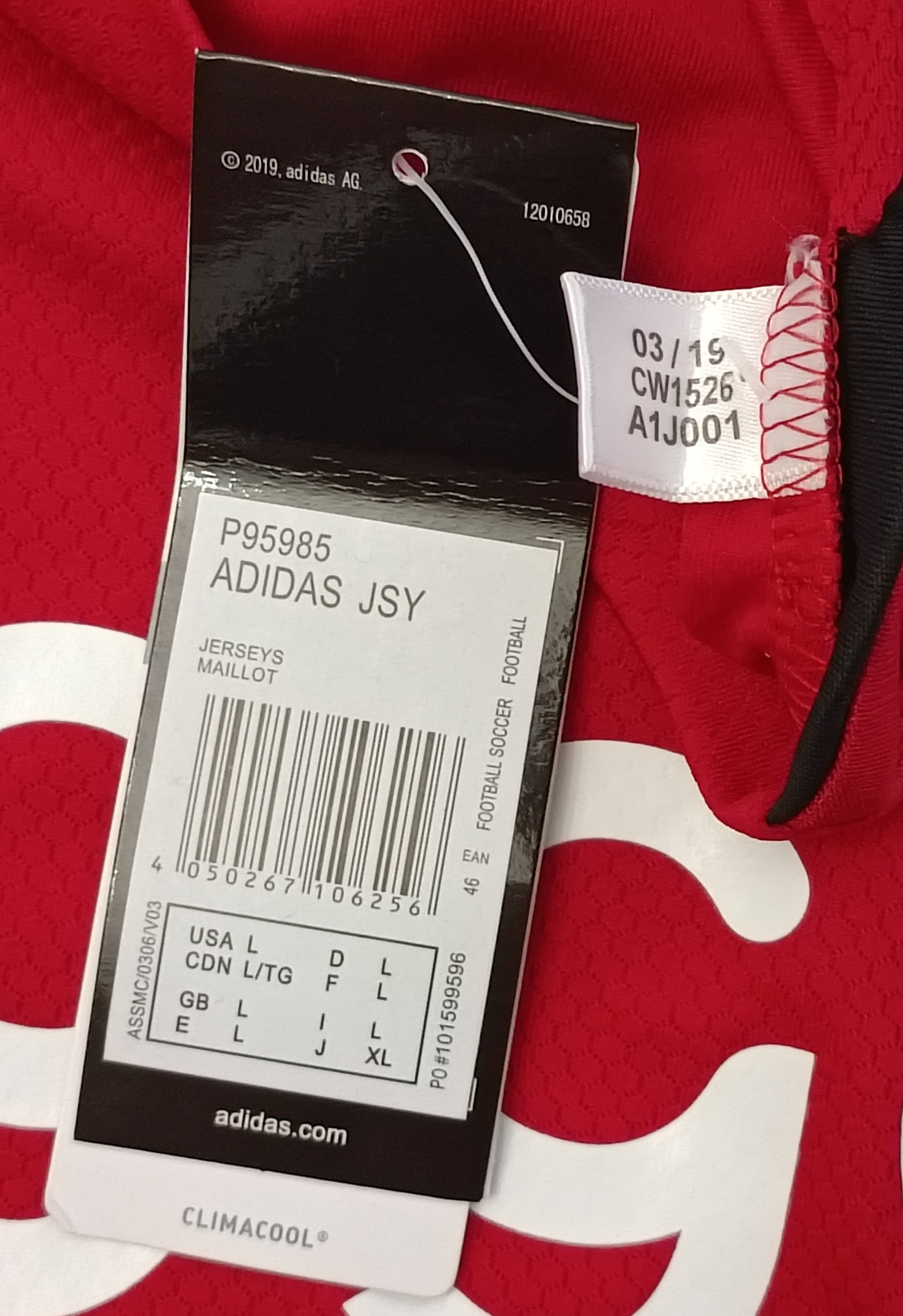 (L) Adidas Ajax Amsterdam 2019/20 Home Jersey тениска